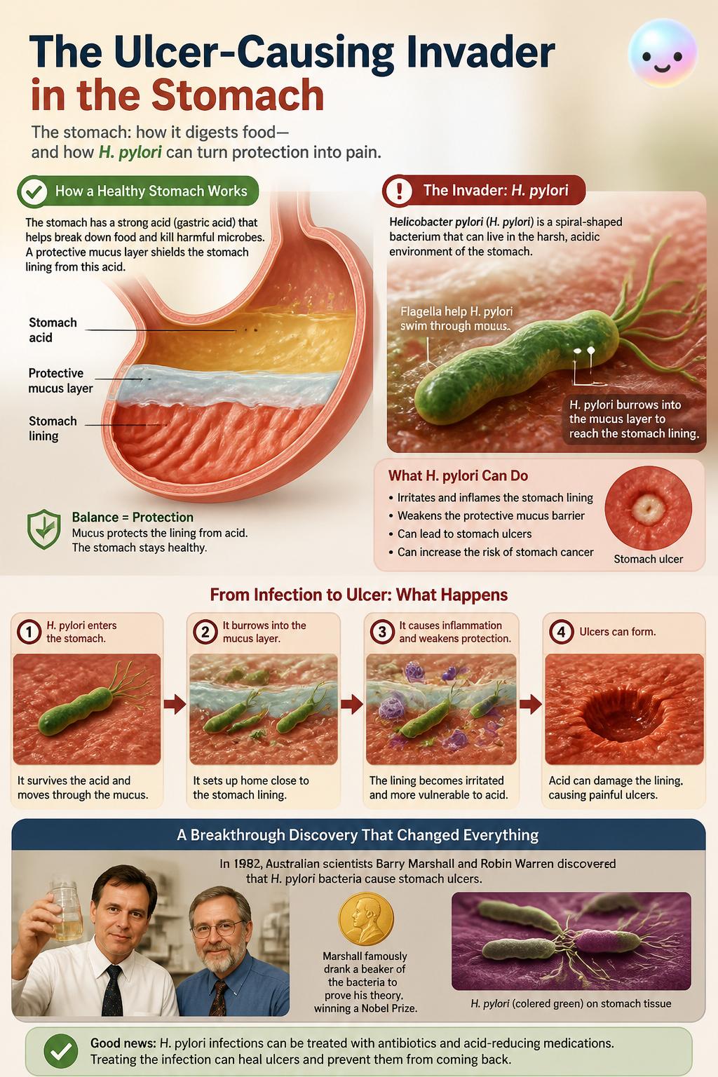 The ulcer-causing invader in the stomach