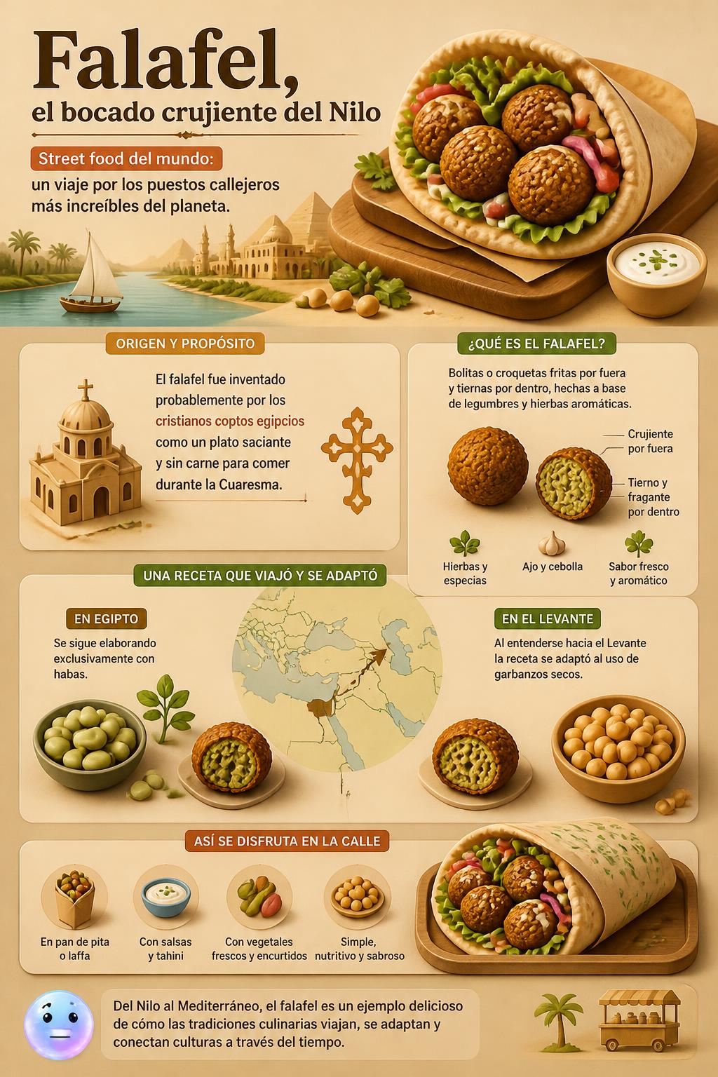Falafel, el bocado crujiente del Nilo