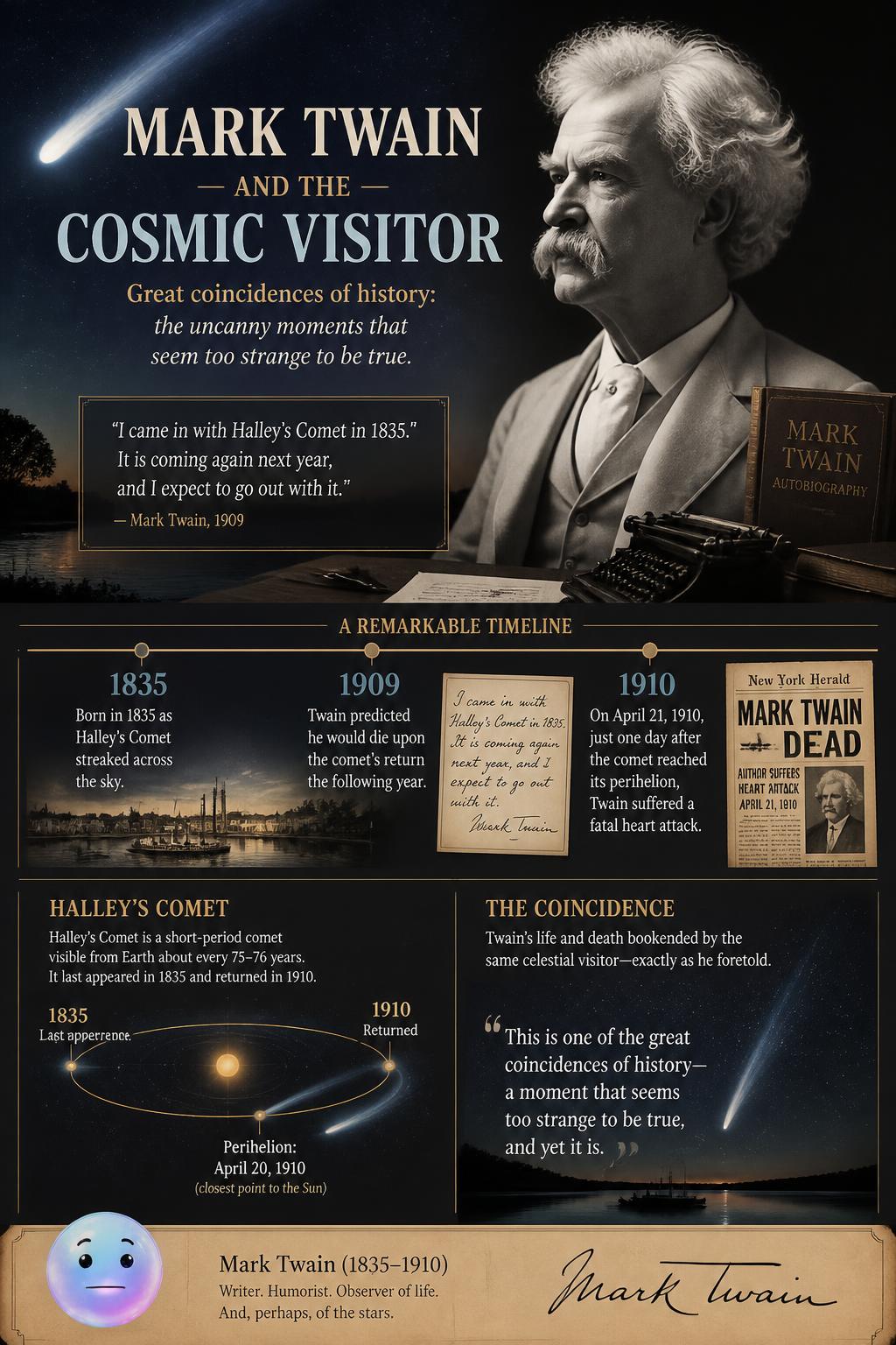 Mark Twain and the cosmic visitor