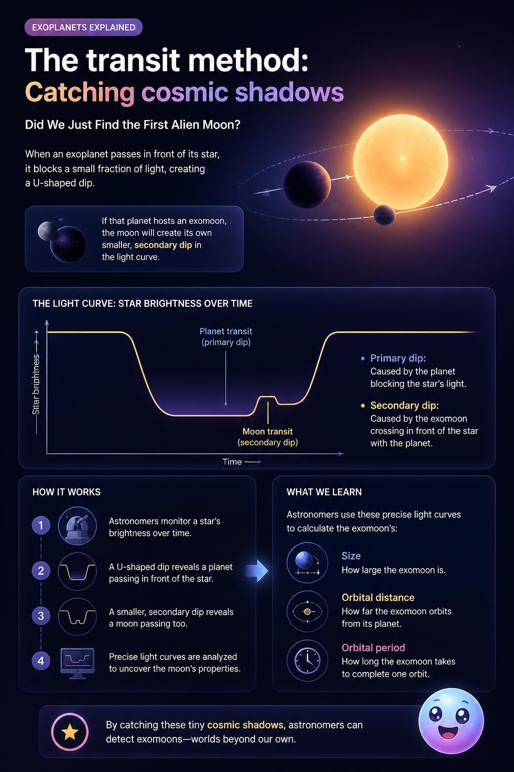 The transit method: Catching cosmic shadows
