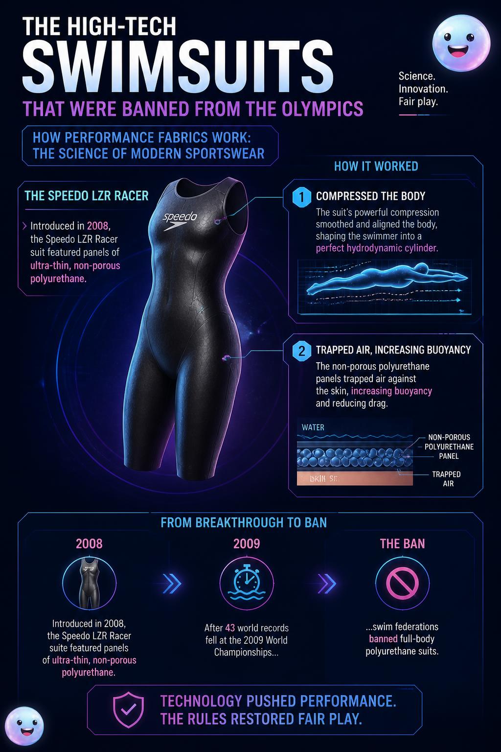The high-tech swimsuits that were banned from the Olympics