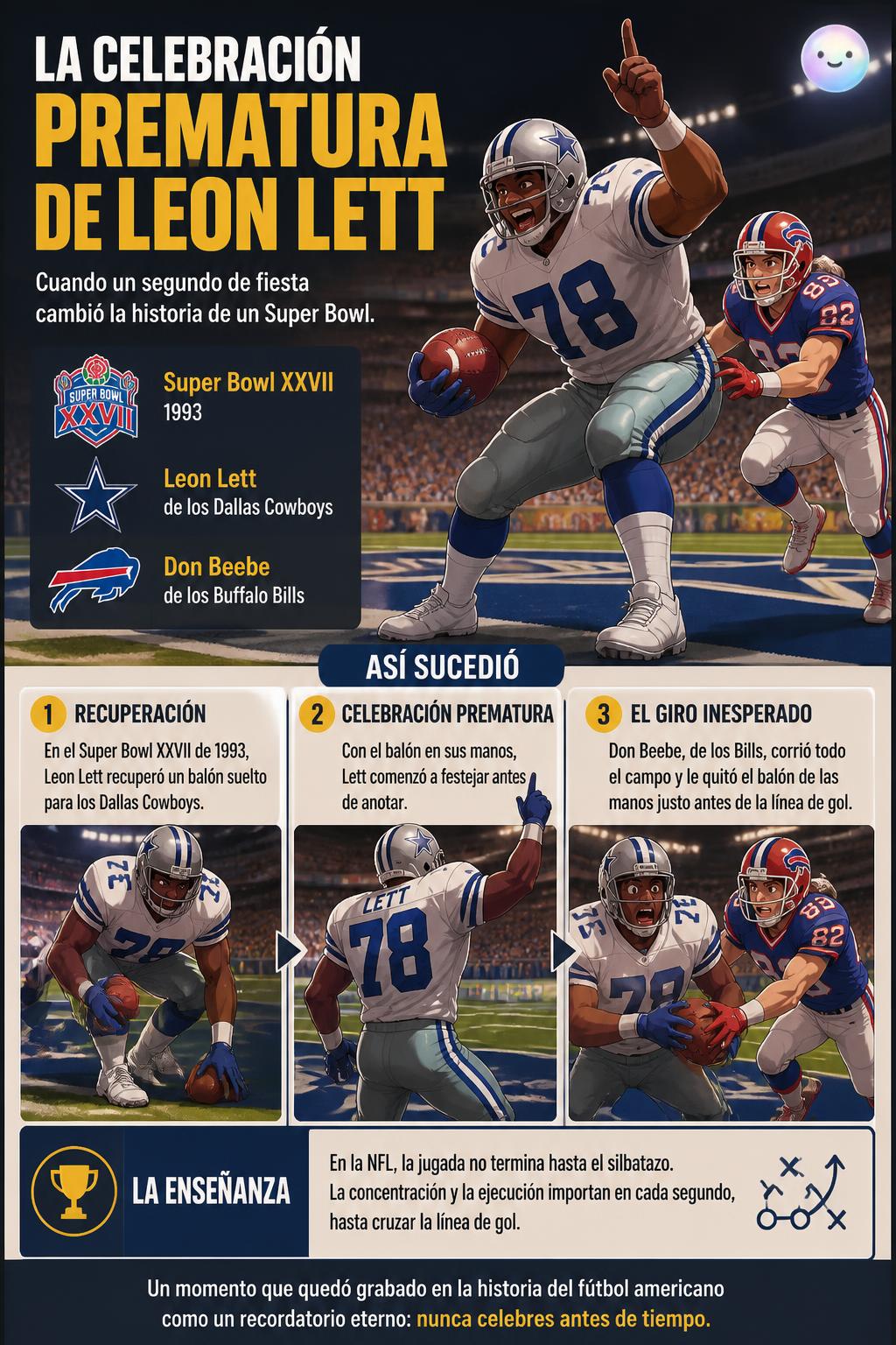 La celebración prematura de Leon Lett