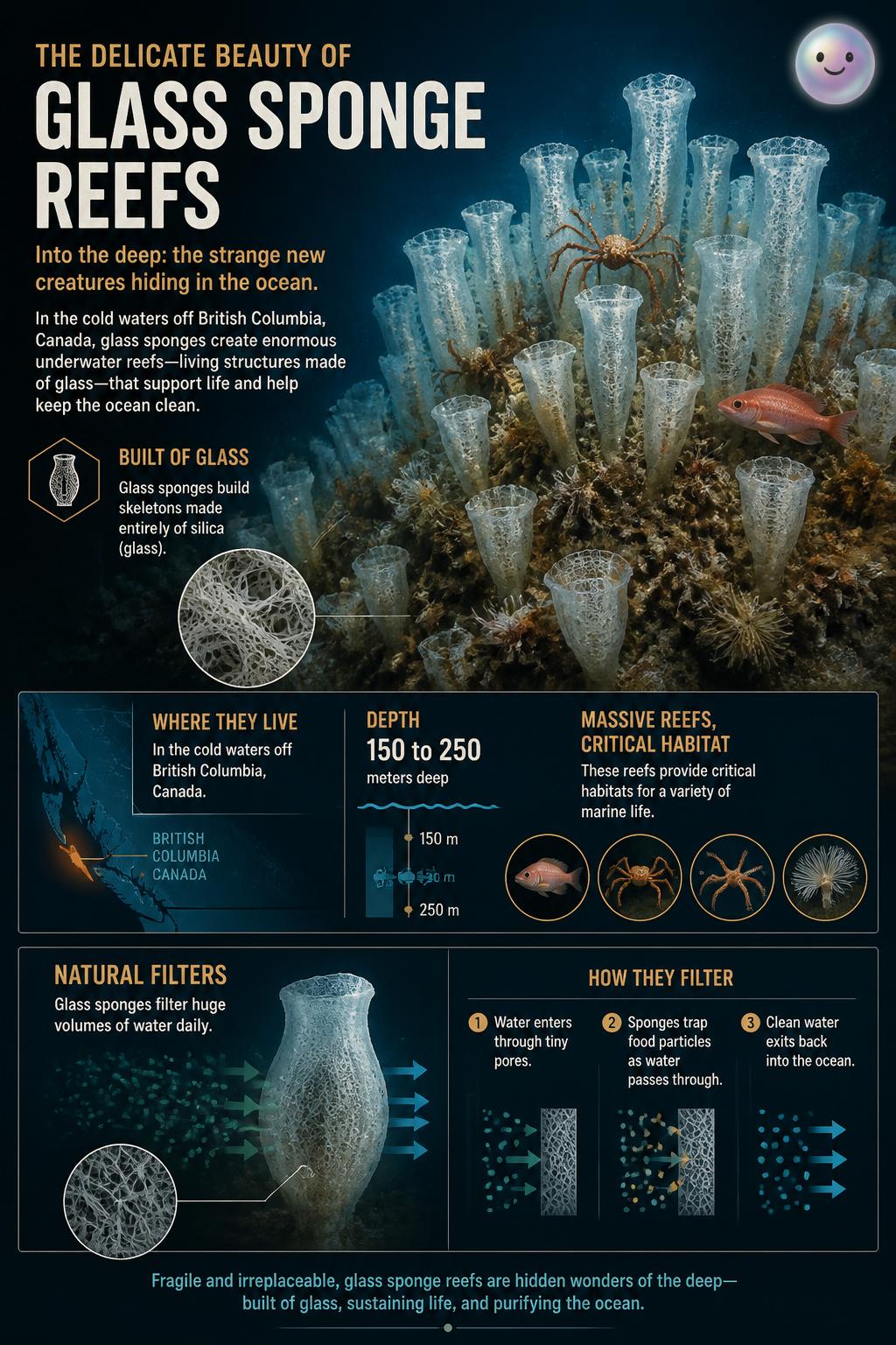 The delicate beauty of the glass sponge reefs