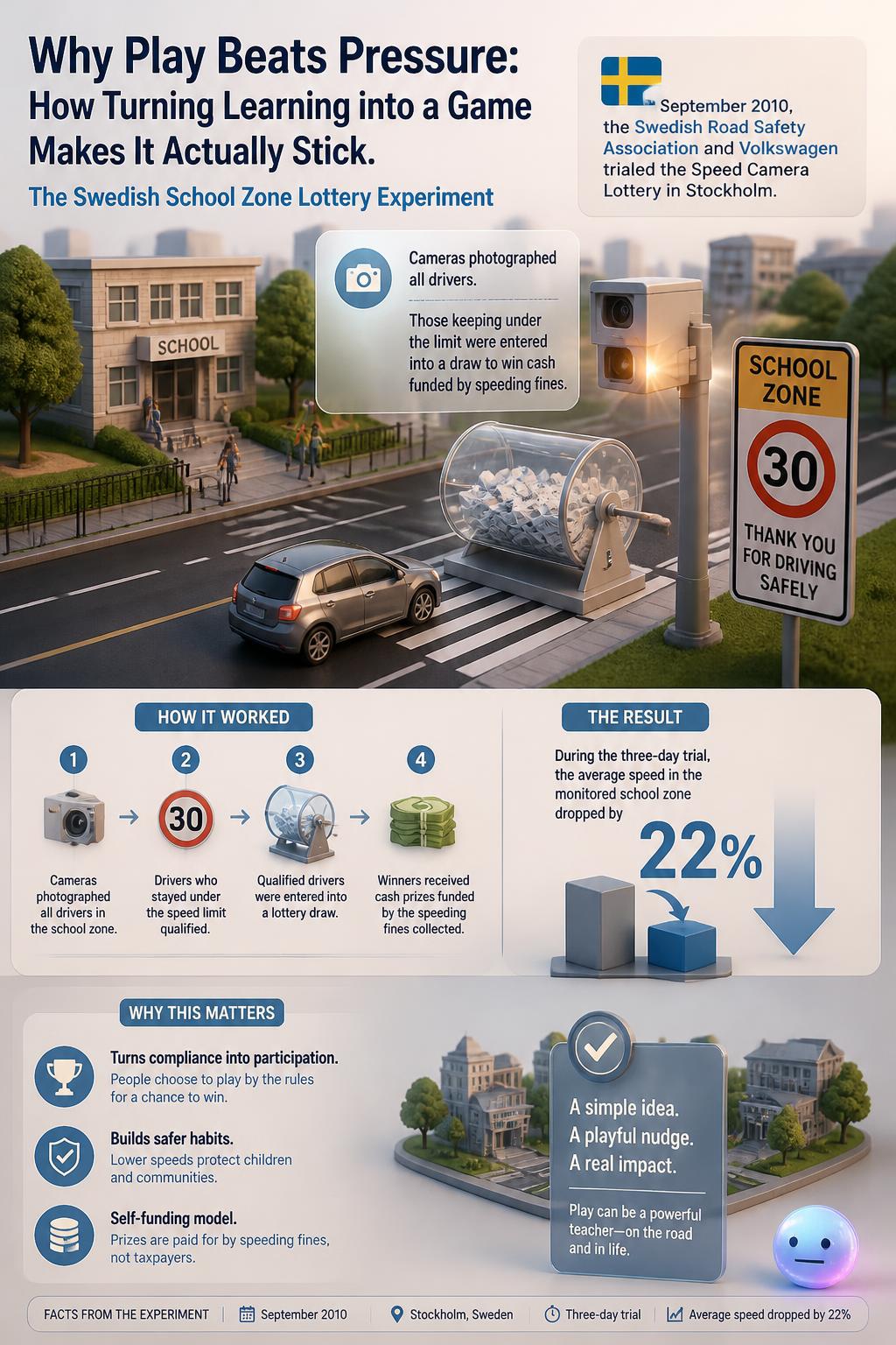 The Swedish school zone lottery experiment