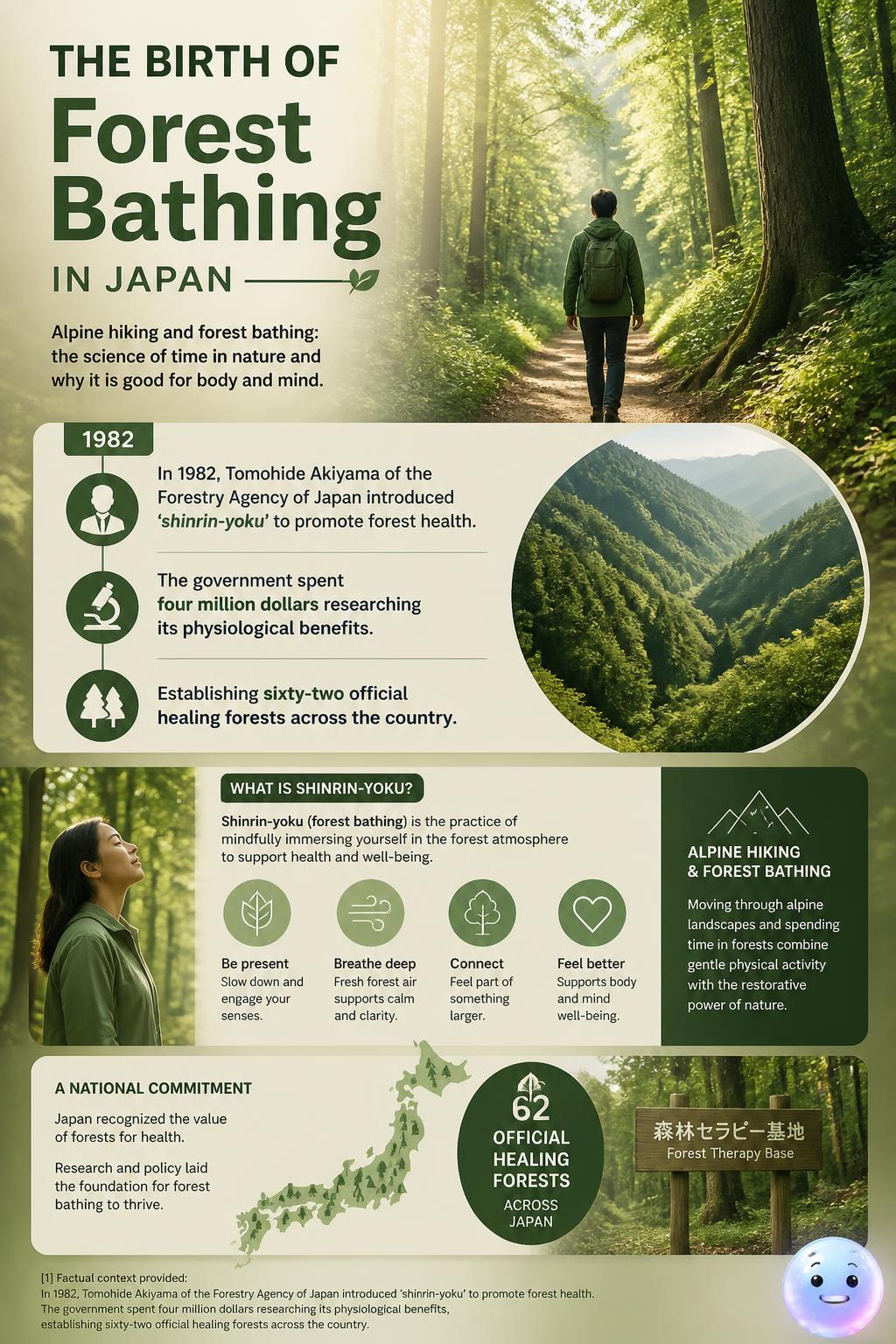 The birth of forest bathing in Japan