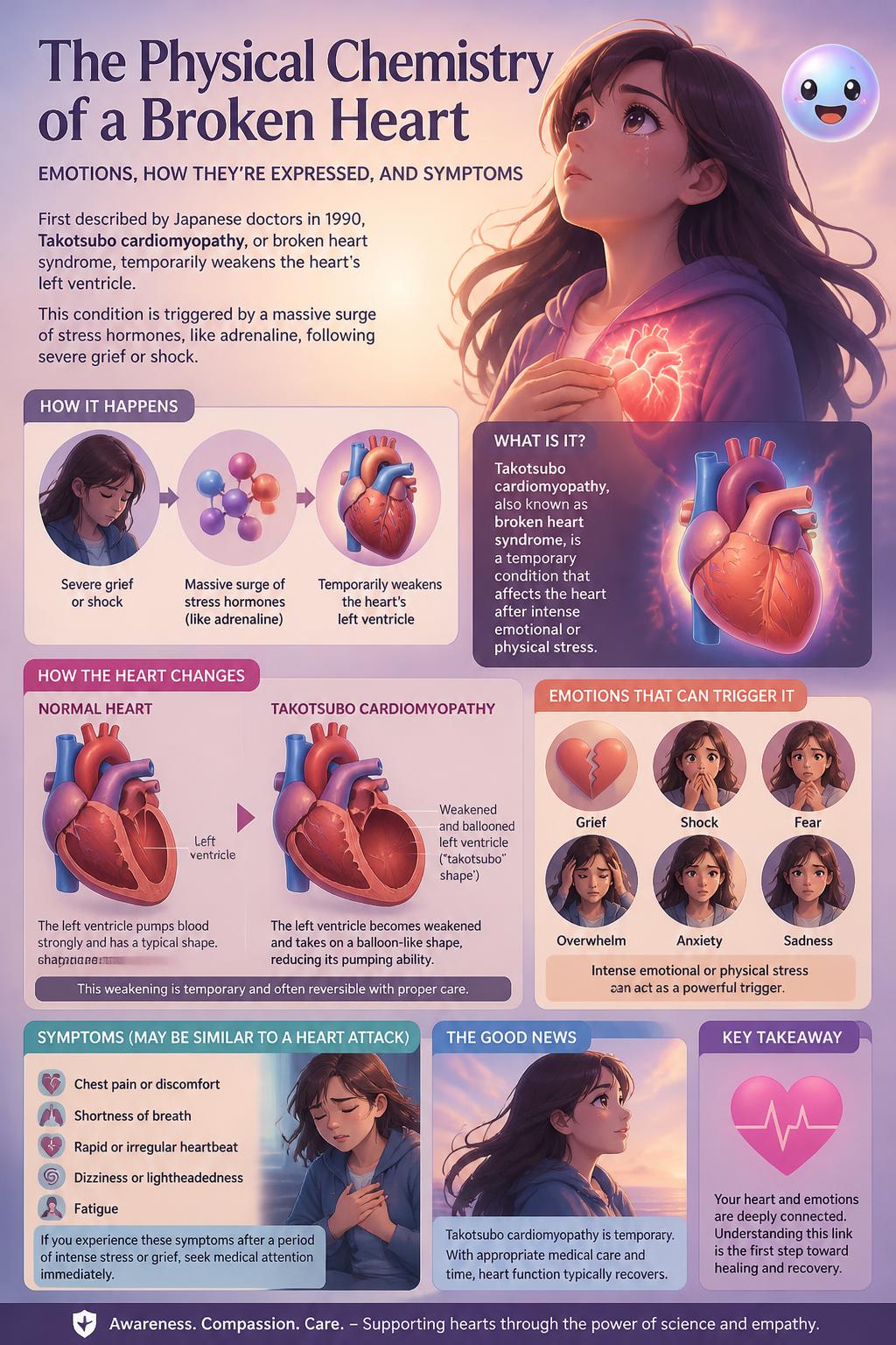 The physical chemistry of a broken heart