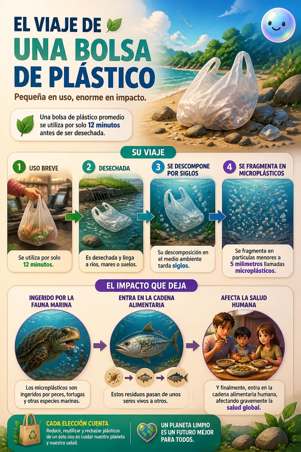 El viaje de una bolsa de plástico