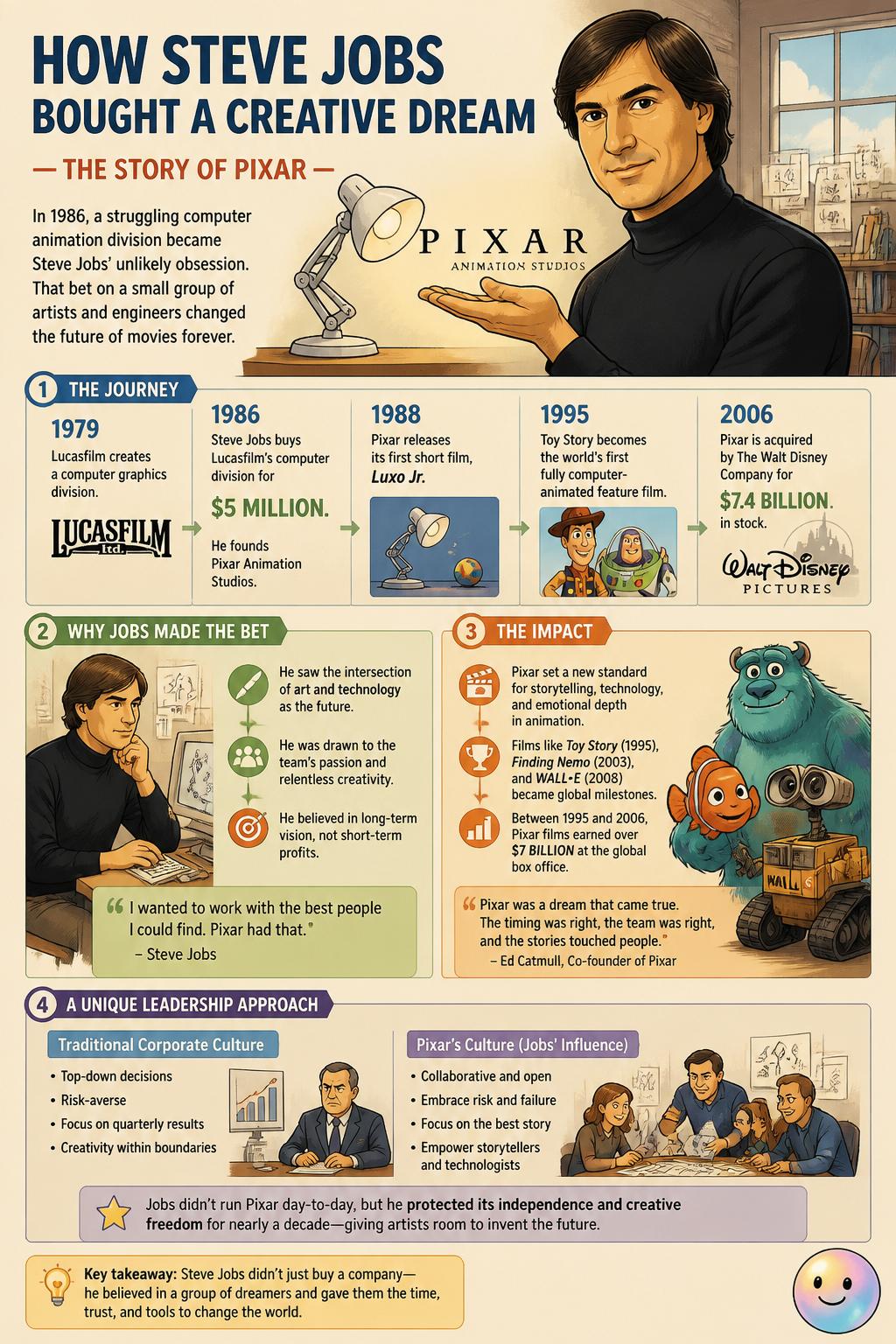How Steve Jobs bought a creative dream