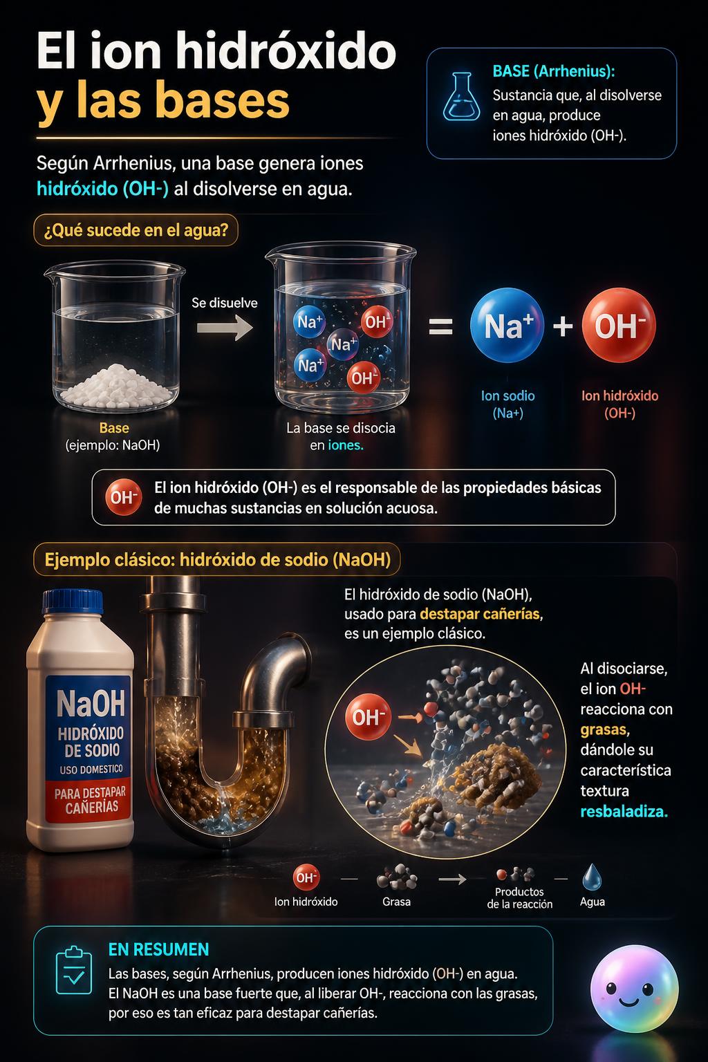 El ion hidróxido y las bases