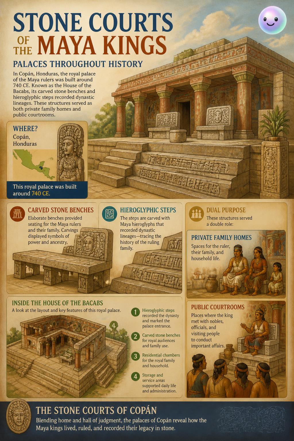 Stone courts of the Maya kings