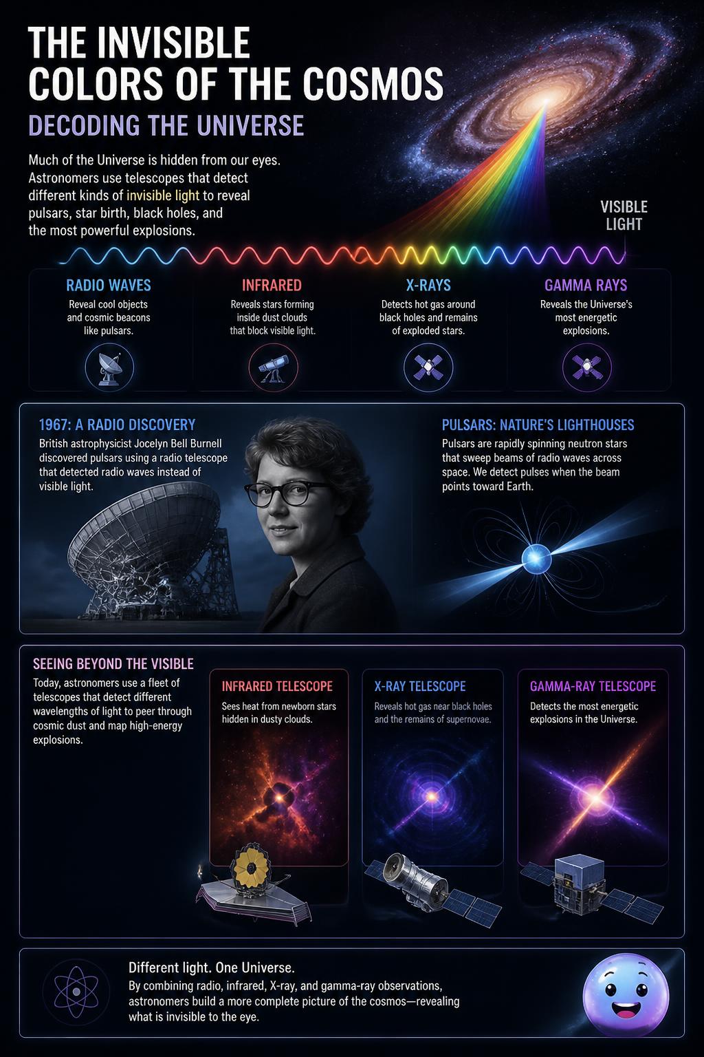 The invisible colors of the cosmos