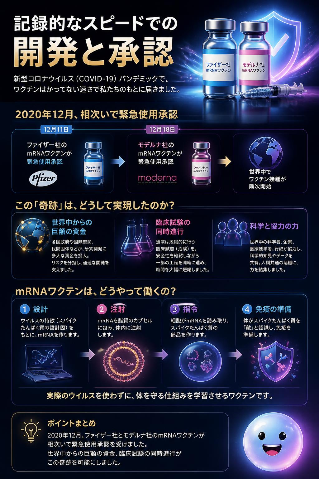 記録的なスピードでの開発と承認