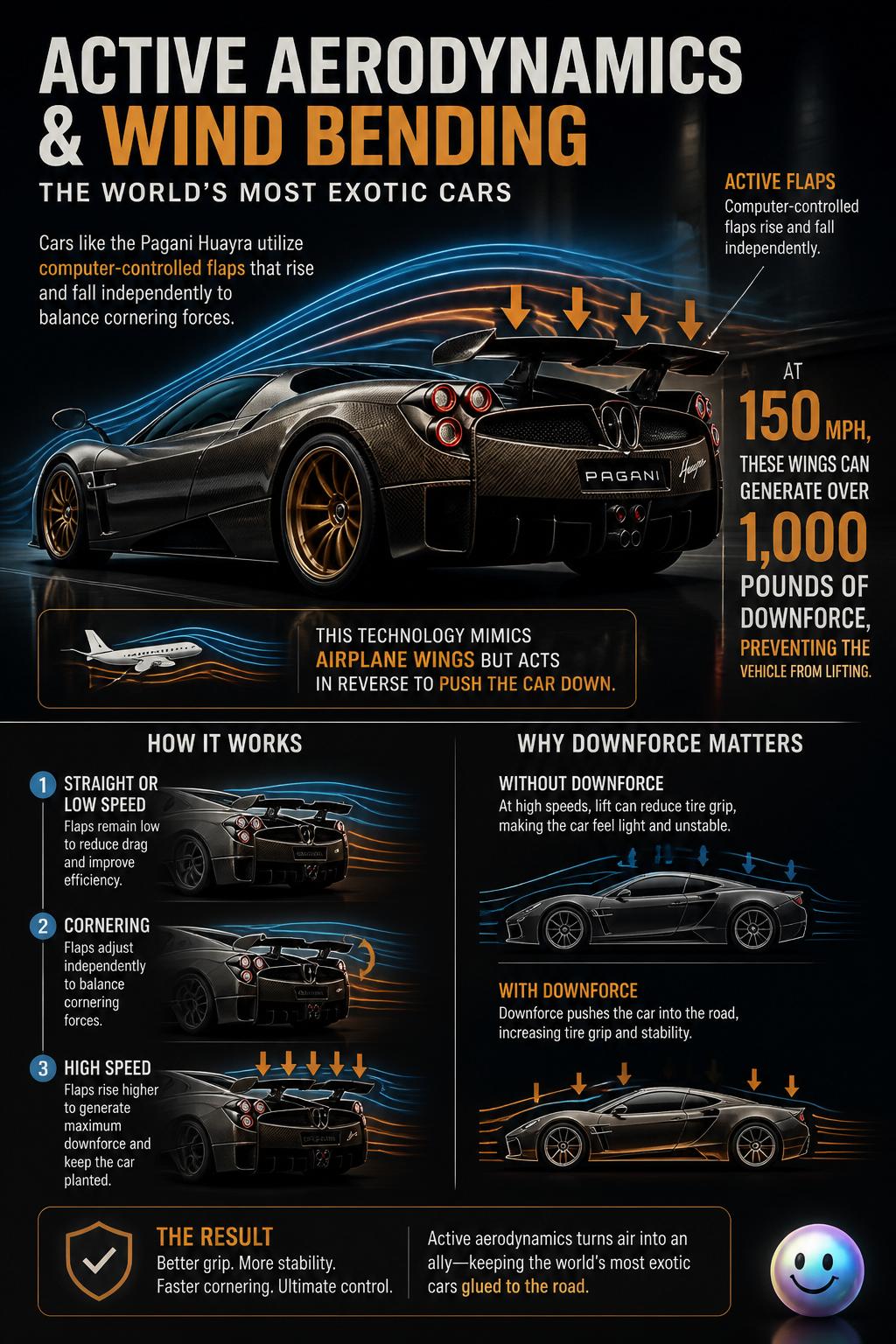Active aerodynamics and wind bending