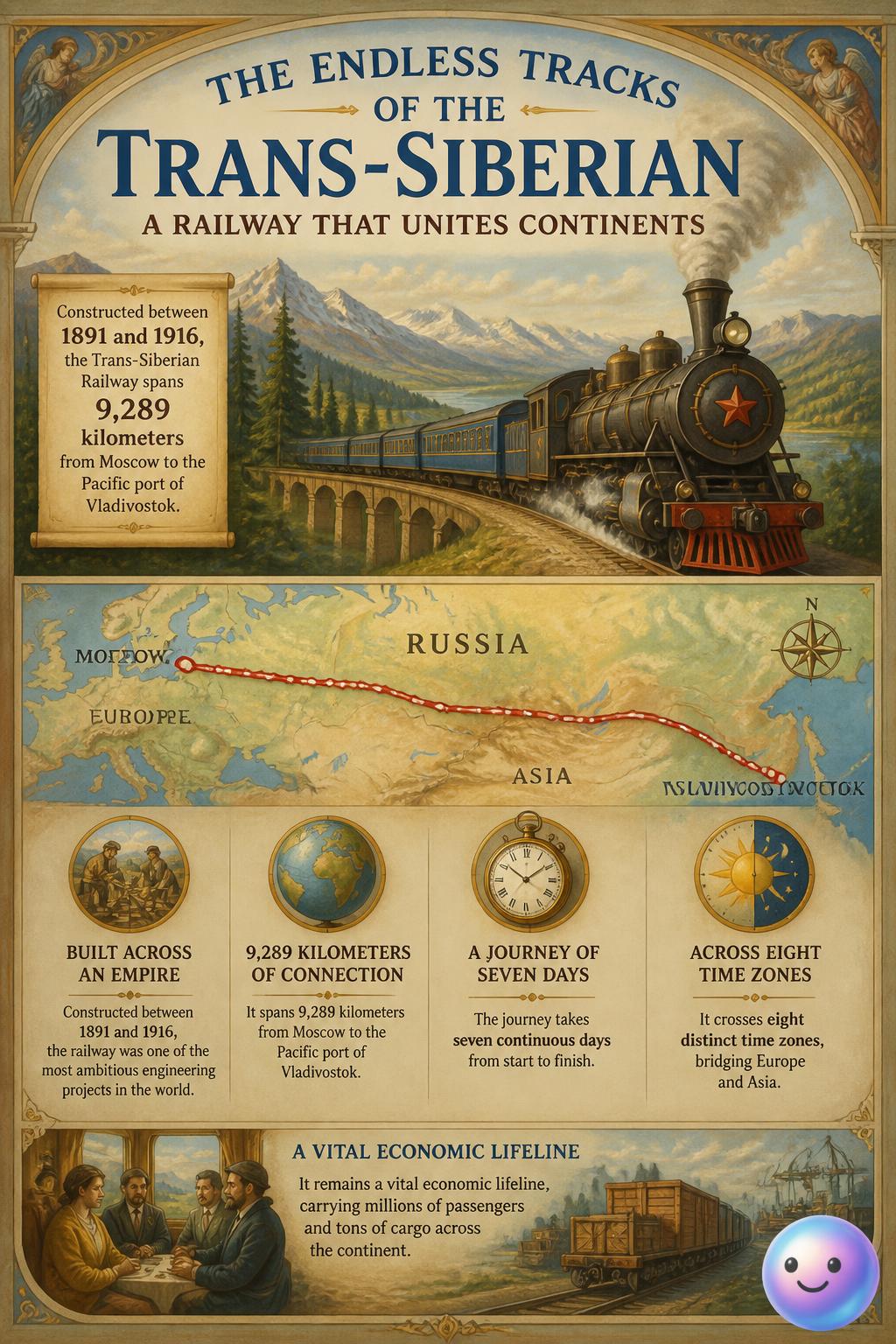 The endless tracks of the Trans-Siberian