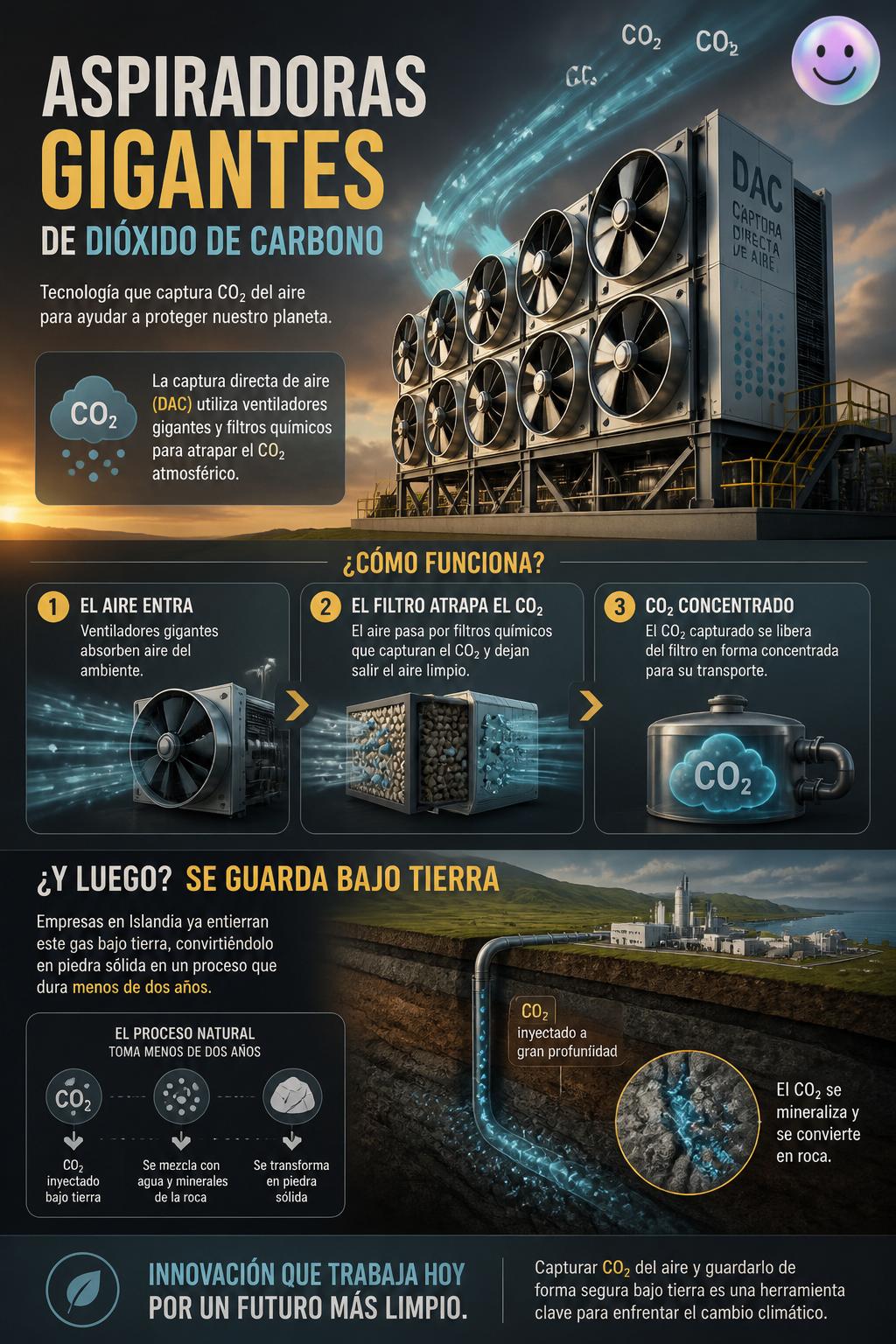 Aspiradoras gigantes de dióxido de carbono