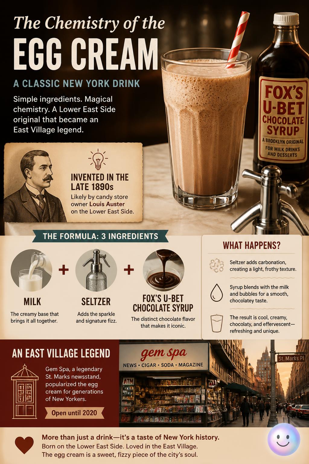 The chemistry of the egg cream