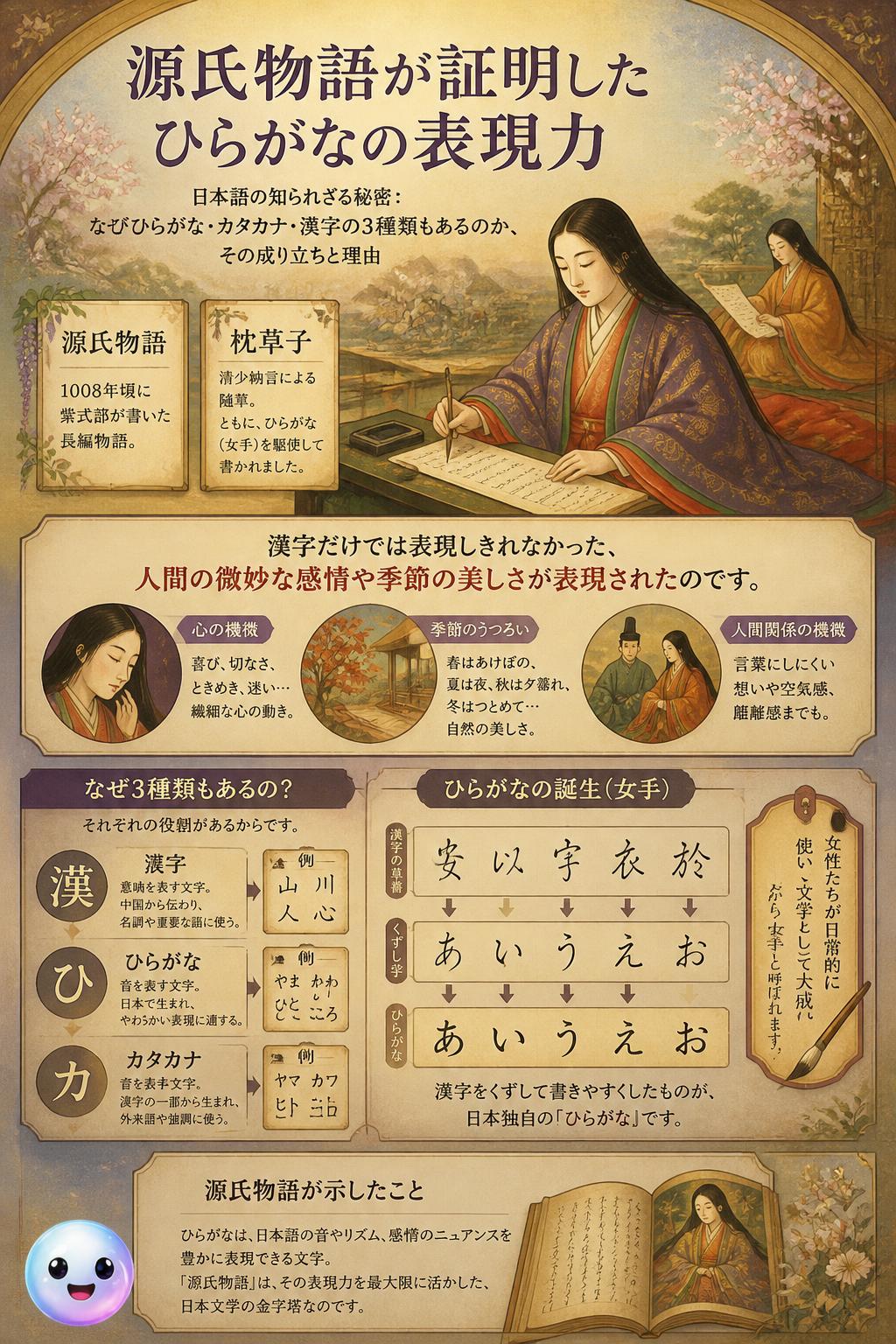 源氏物語が証明したひらがなの表現力