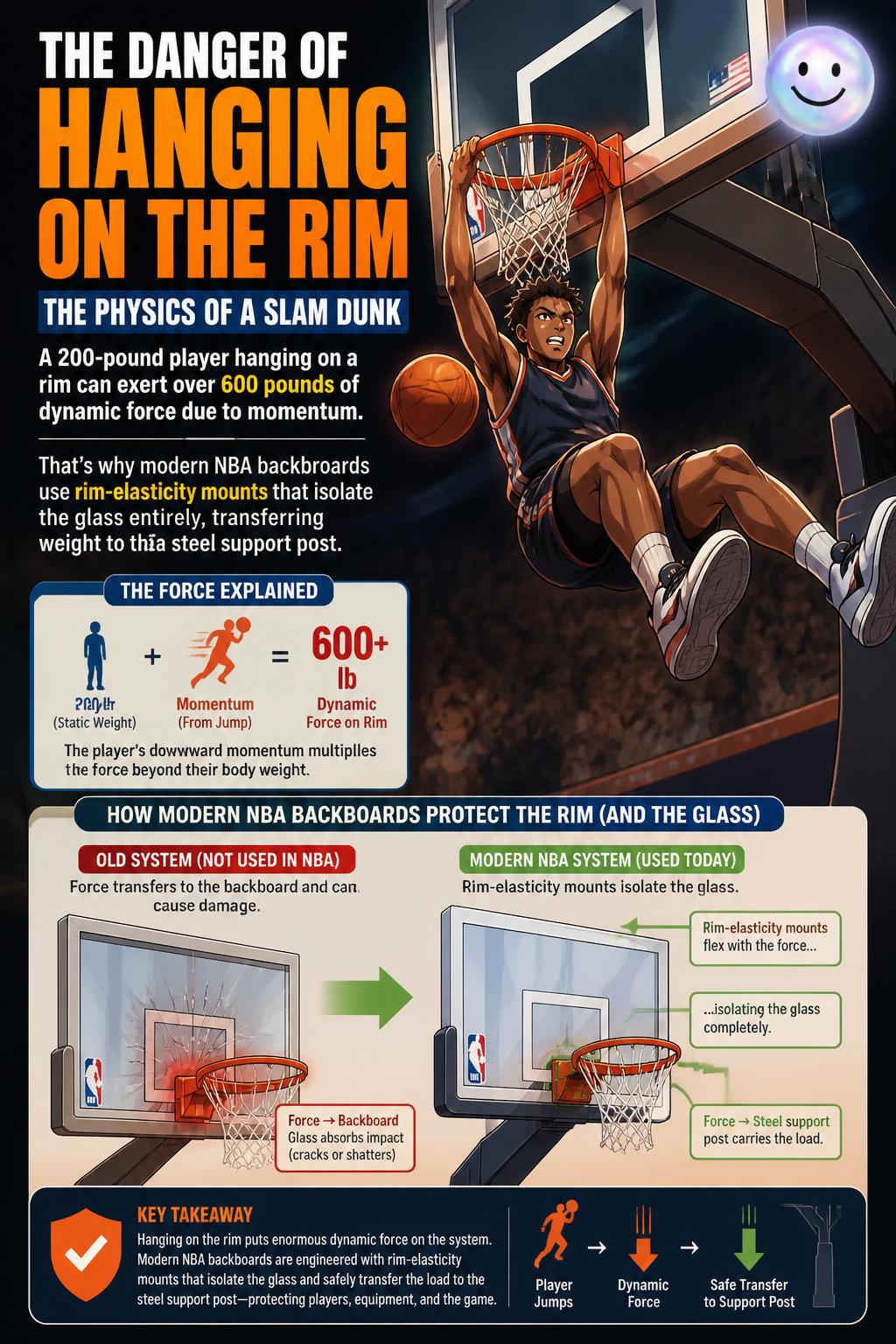 The danger of hanging on the rim