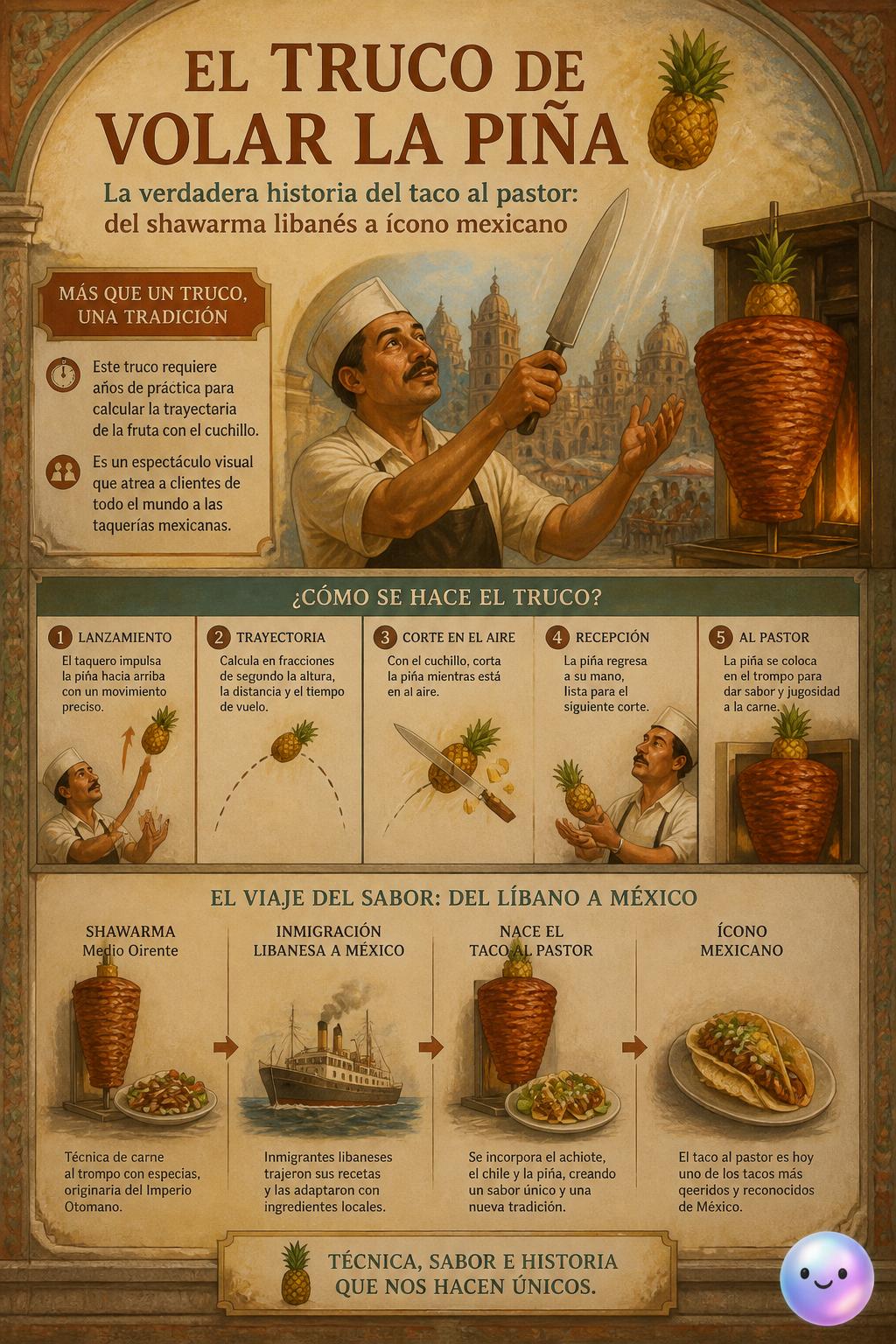 El truco de volar la piña