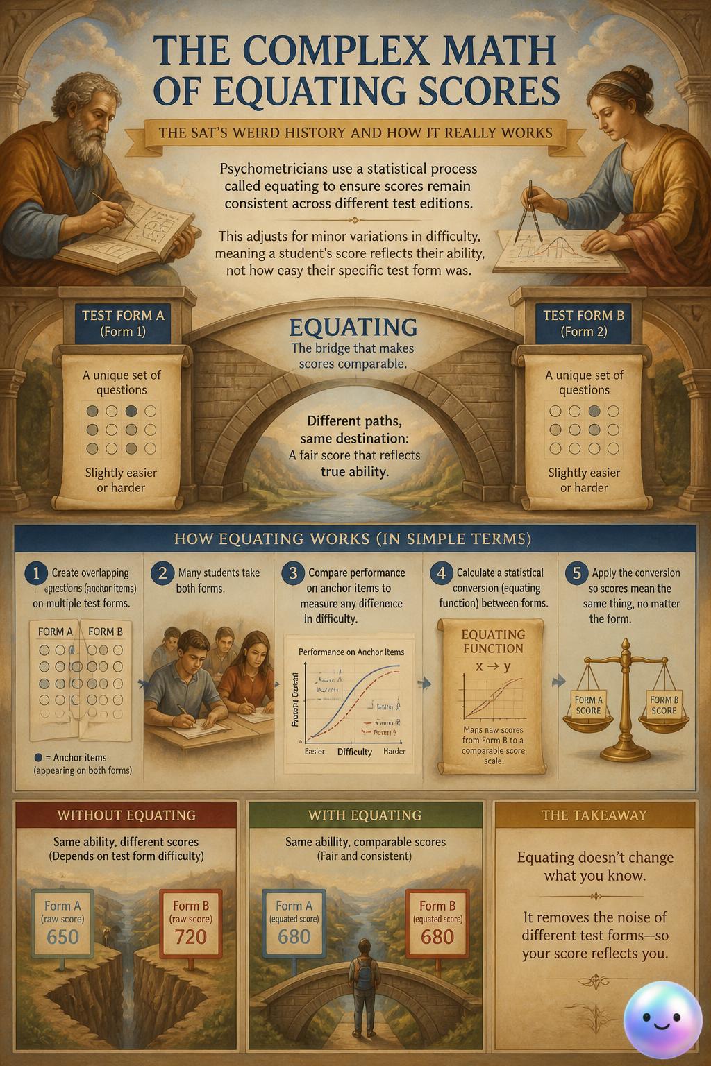 The complex math of equating scores