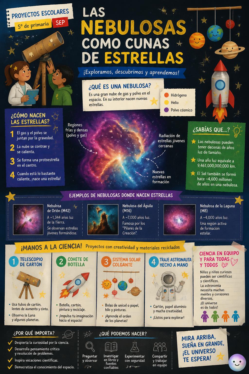 Las nebulosas como cunas de estrellas