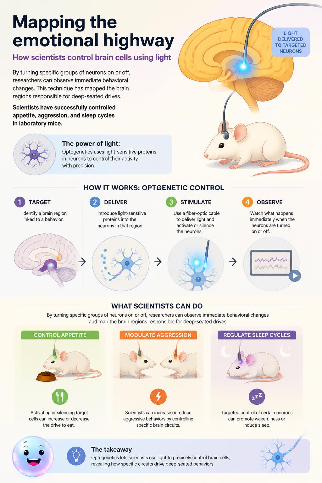 Controlling Brain Cells with Light Infographic
