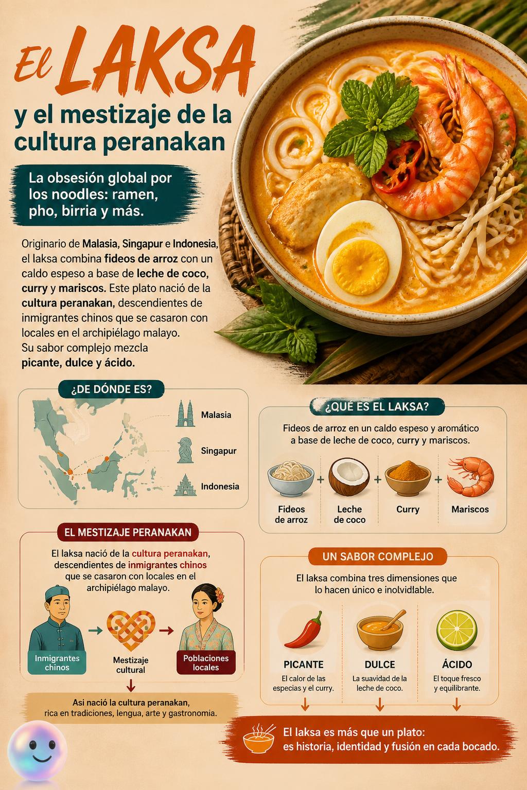 El laksa y el mestizaje de la cultura peranakan
