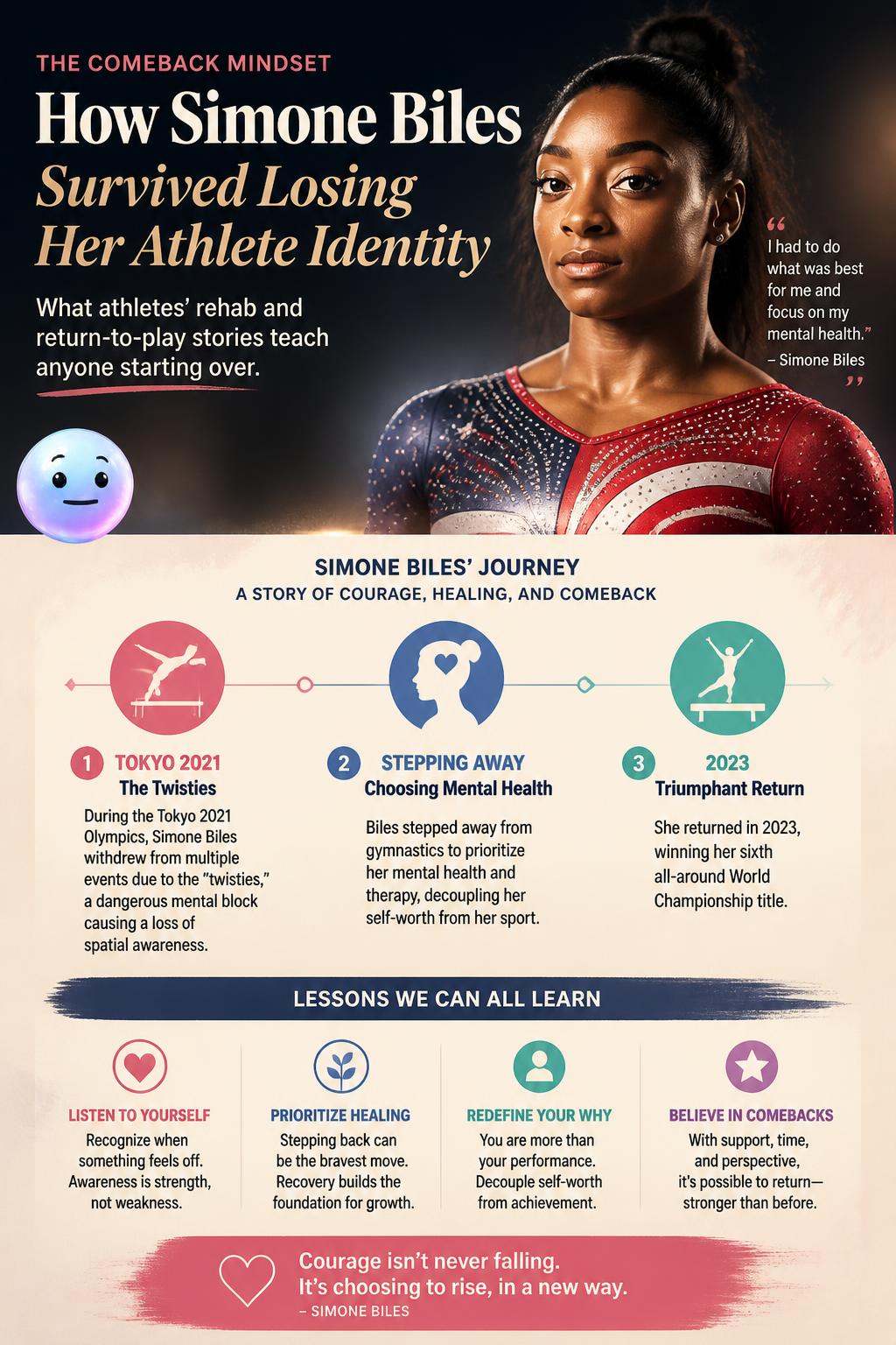 How Simone Biles survived losing her athlete identity