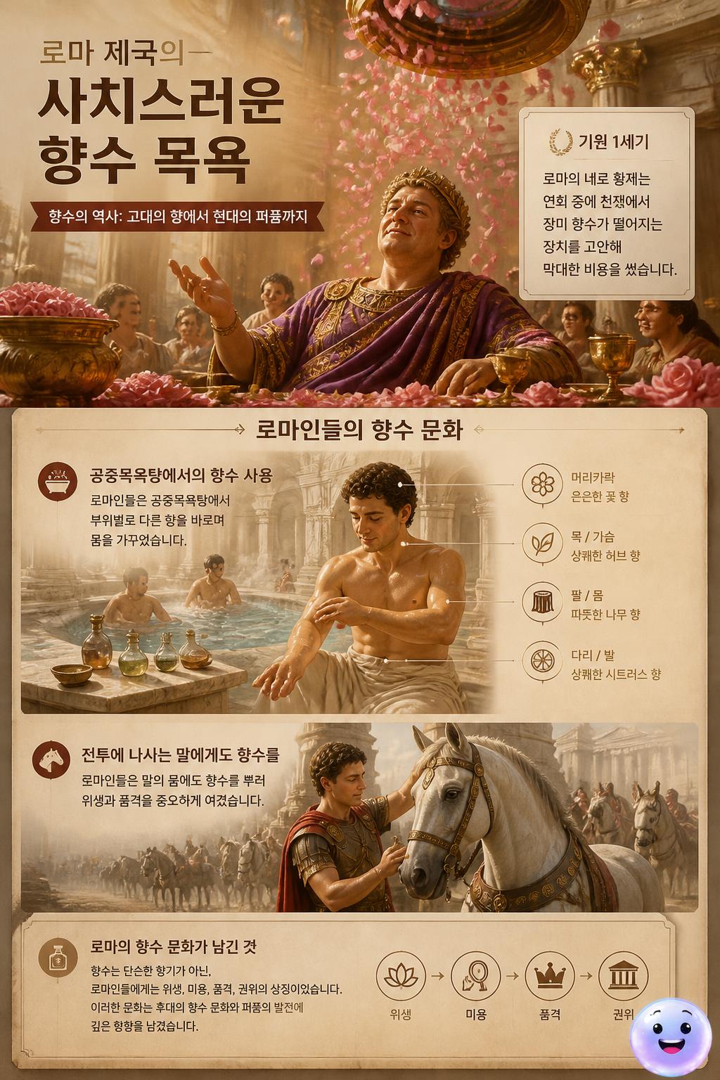 로마 제국의 사치스러운 향수 목욕