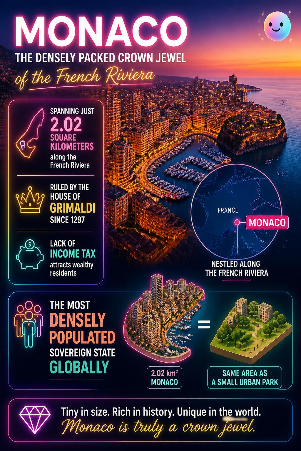 Monaco: the densely packed crown jewel