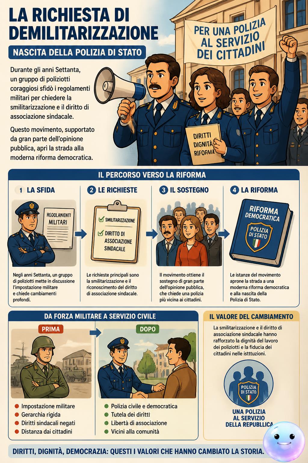 Demilitarizzazione e nascita della Polizia di Stato