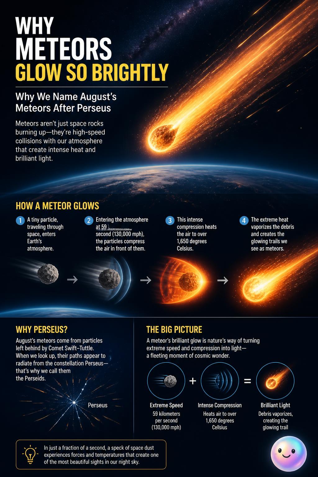 Why meteors glow so brightly