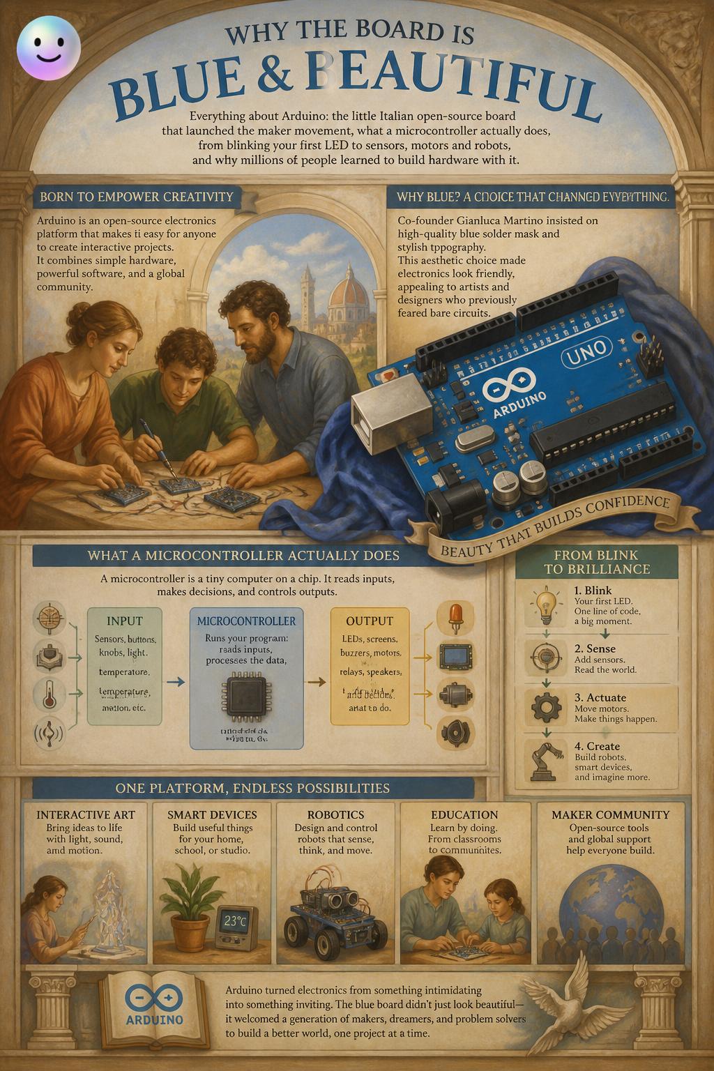 Why the board is blue and beautiful