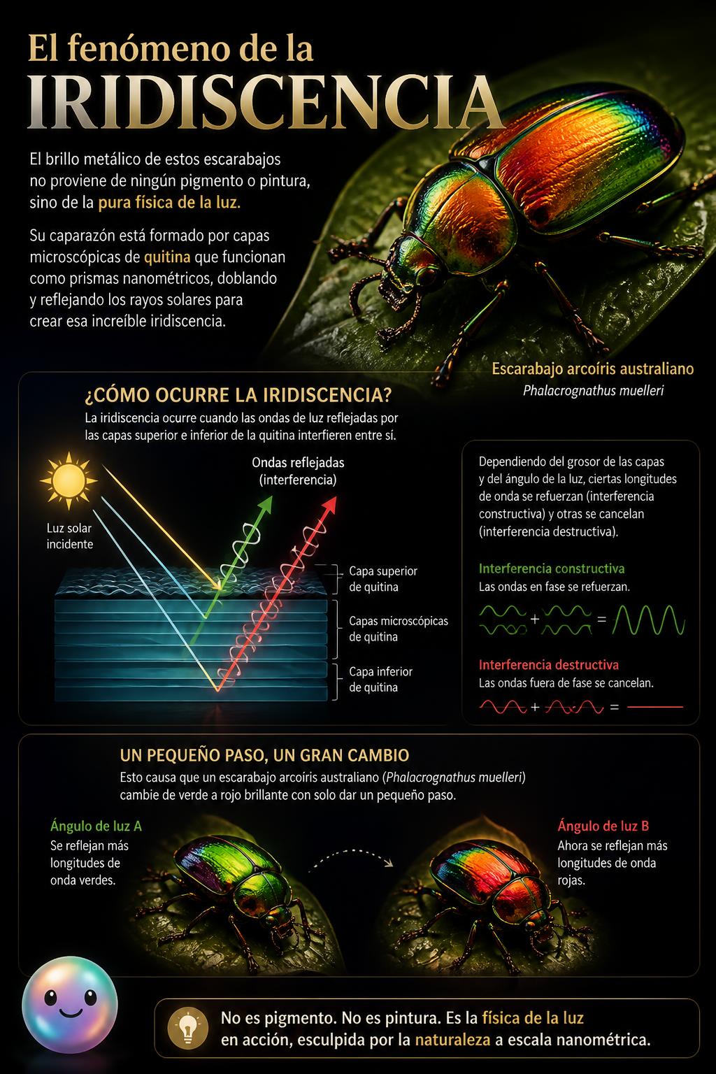 El fenómeno de la iridiscencia