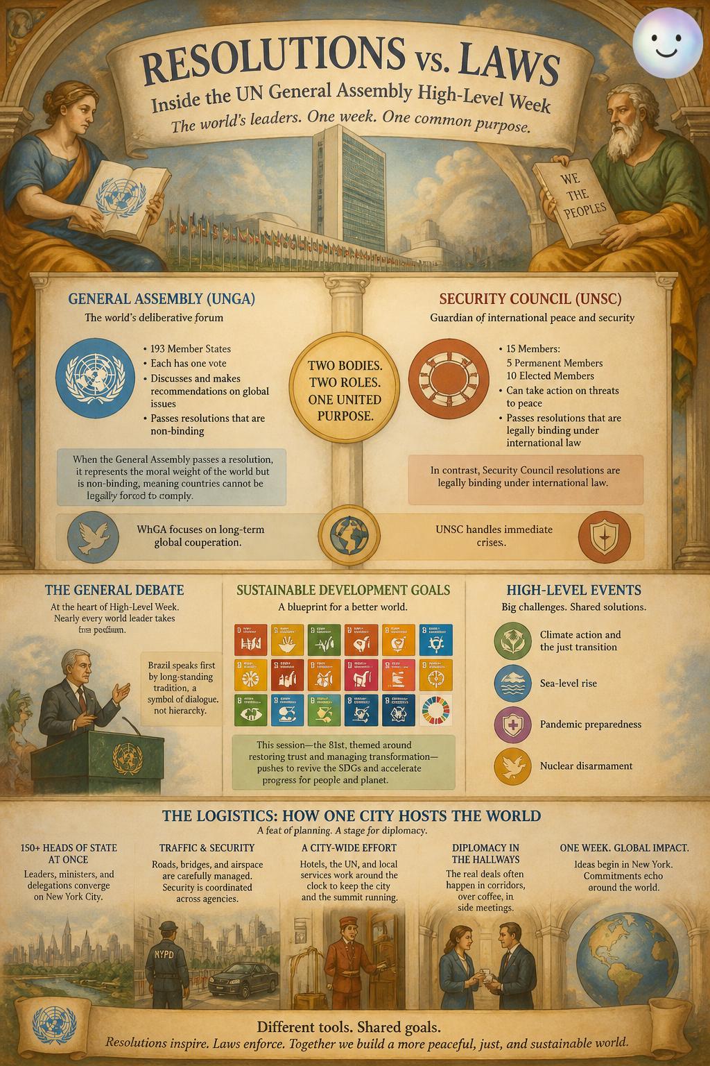 Resolutions versus legally binding laws