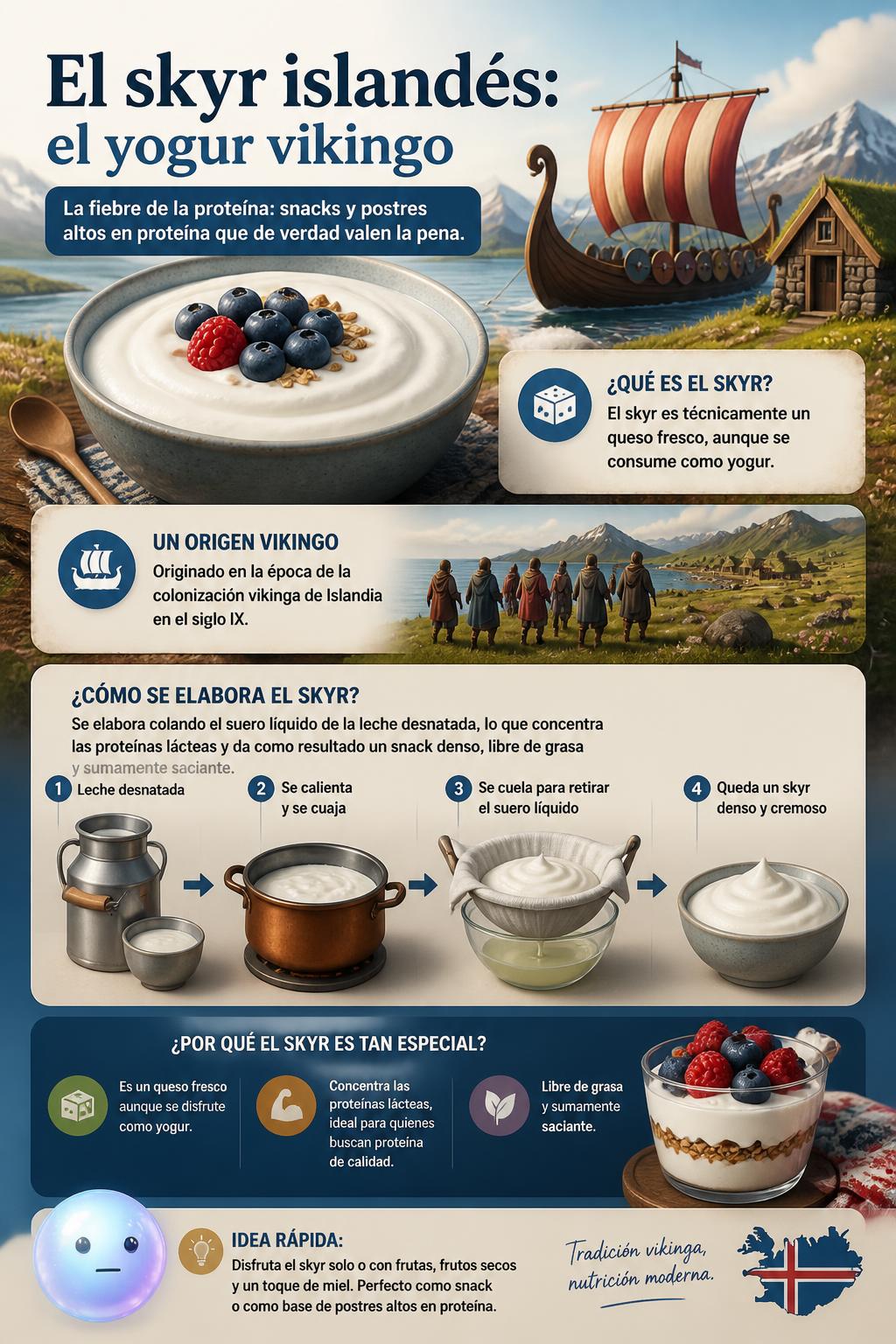 El skyr islandés: el yogur vikingo