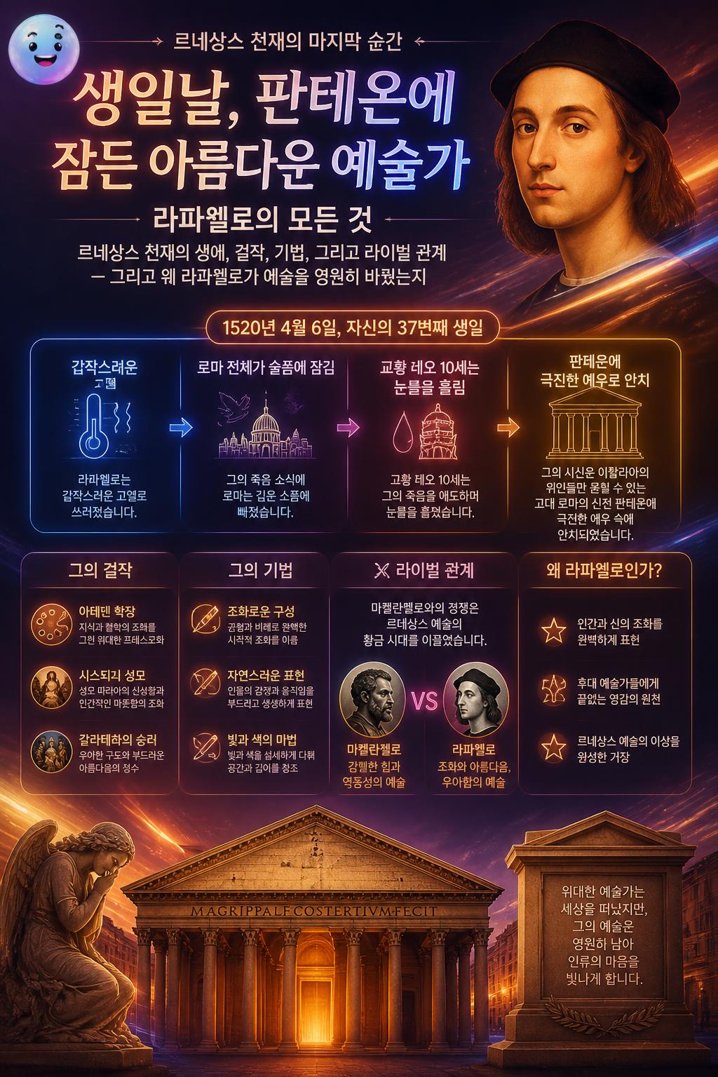 생일날 판테온에 잠든 아름다운 예술가
