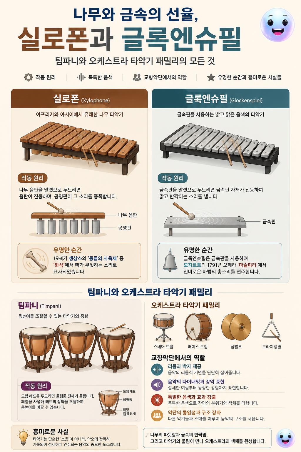 나무와 금속의 선율, 실로폰과 글록엔슈필