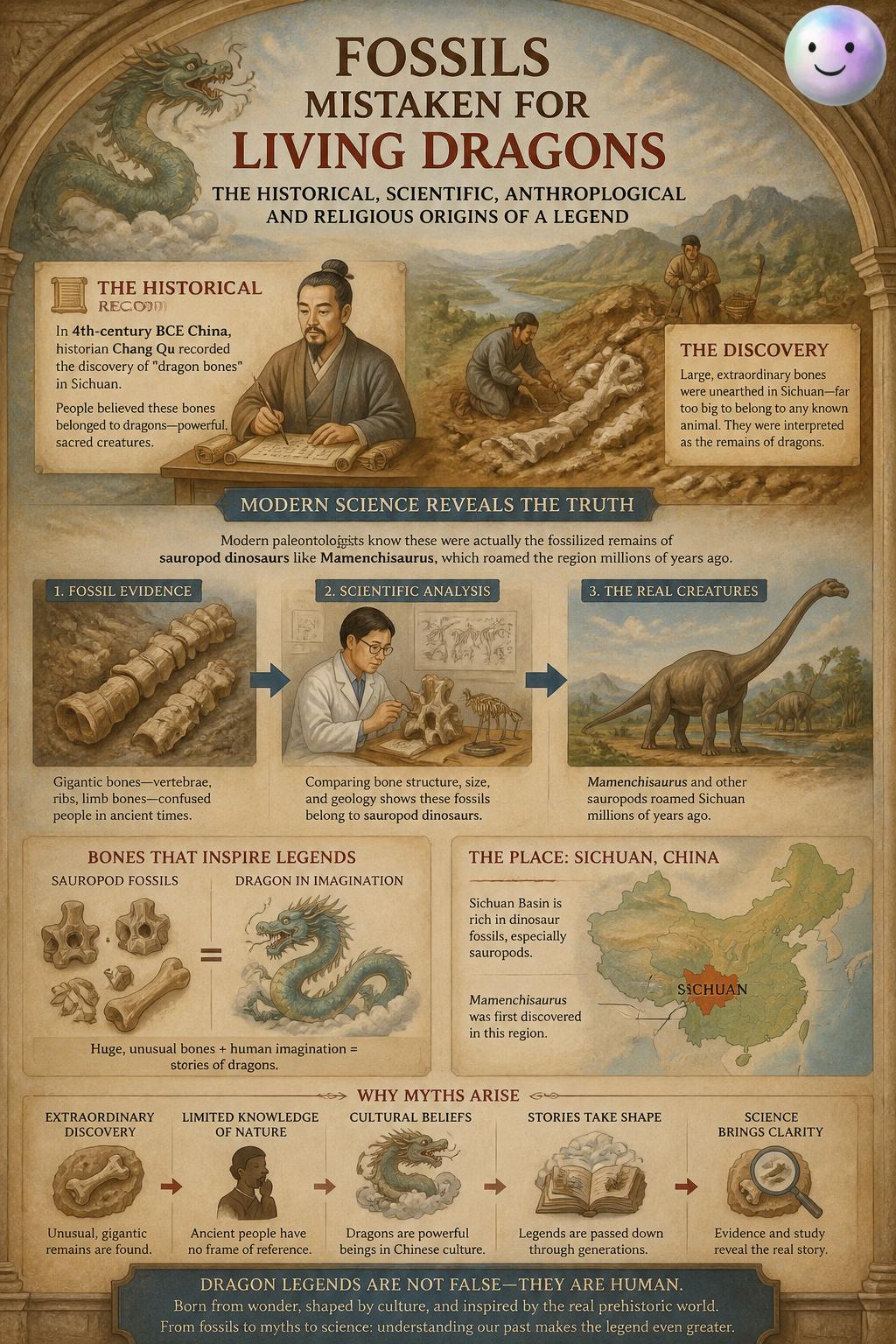 Fossils mistaken for living dragons