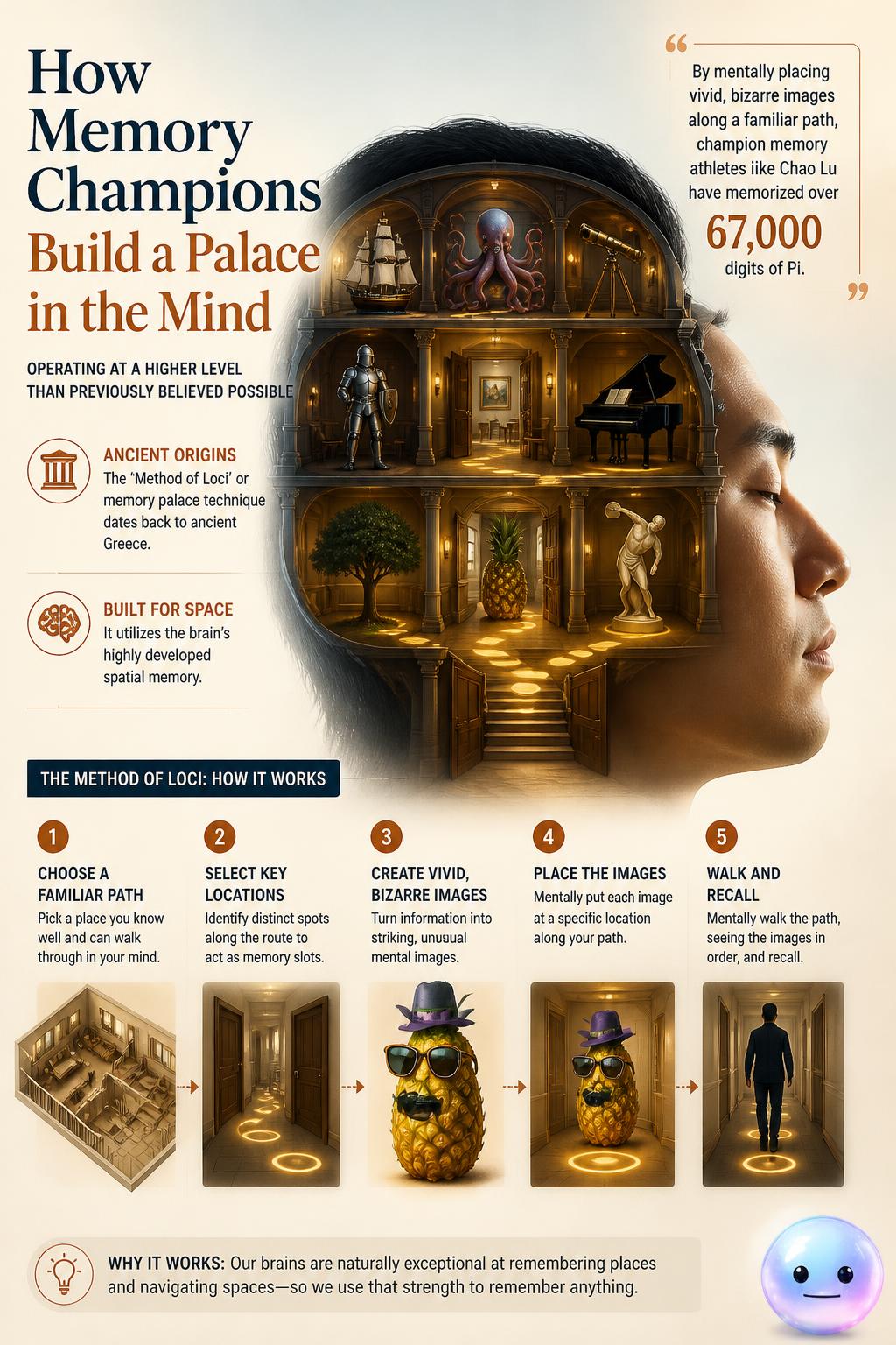 How memory champions build a palace in the mind