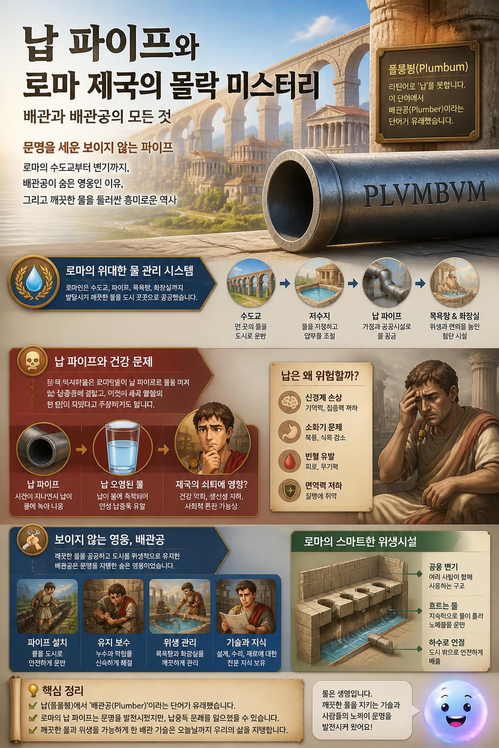 납 파이프와 로마 제국의 몰락 미스터리
