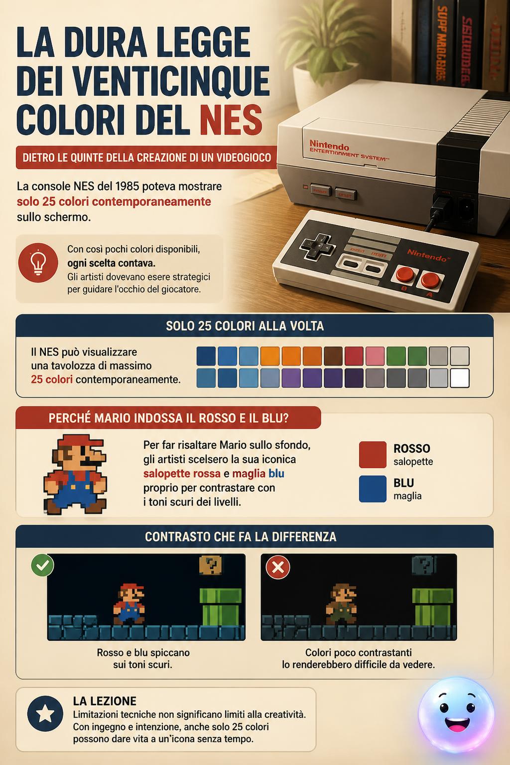 La dura legge dei venticinque colori del NES