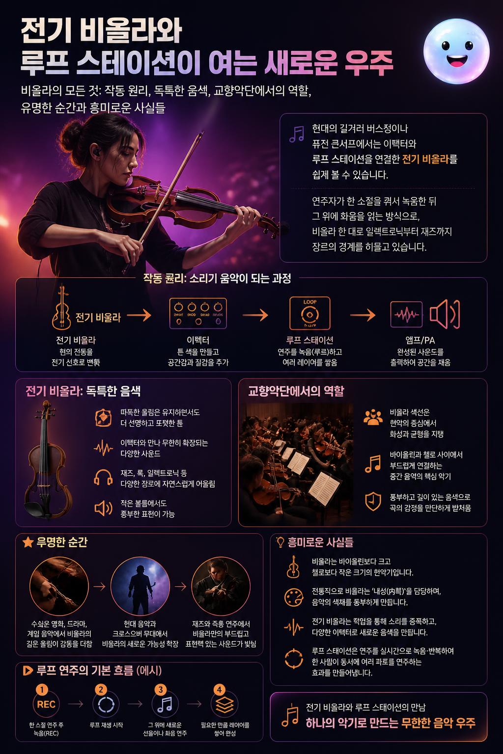 전기 비올라와 루프 스테이션이 여는 새로운 우주