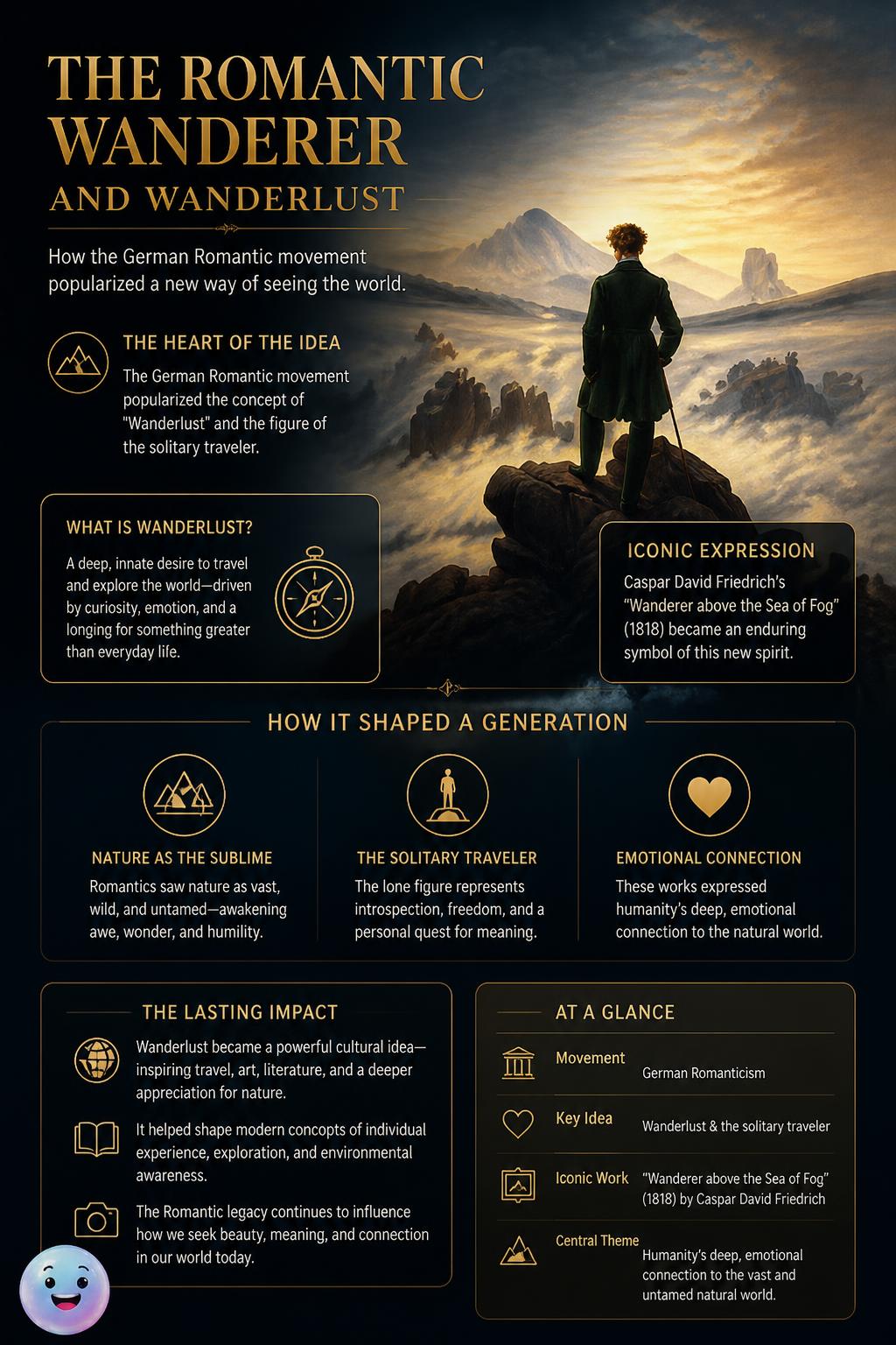The romantic wanderer and wanderlust