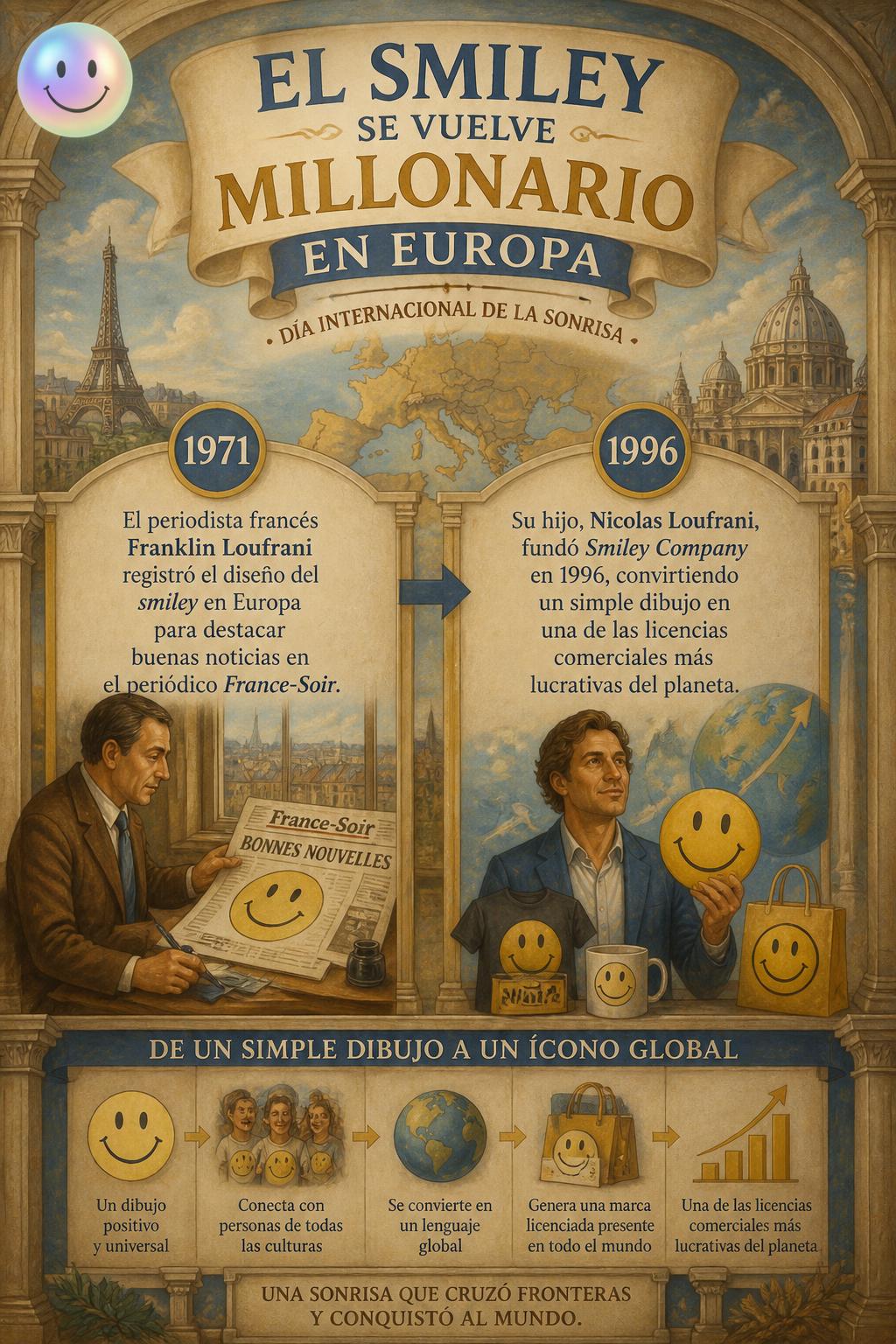 El smiley se vuelve millonario en Europa