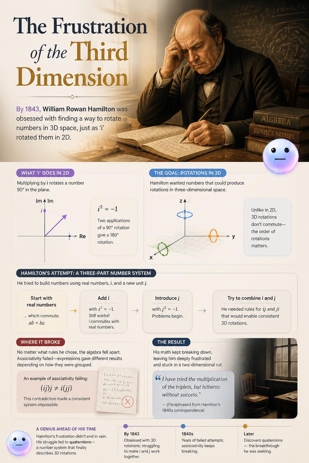 The frustration of the third dimension