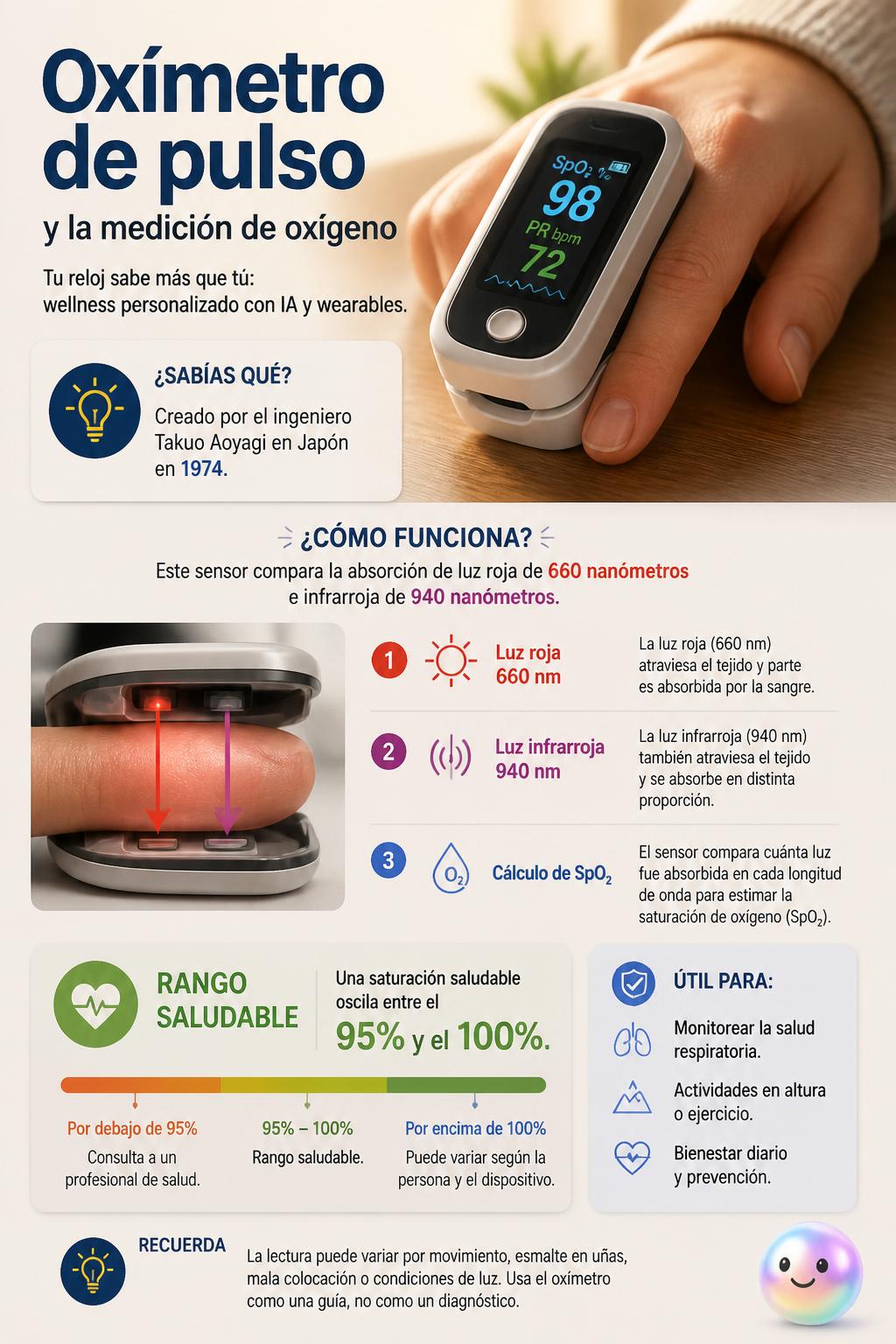 Oxímetro de pulso y la medición de oxígeno