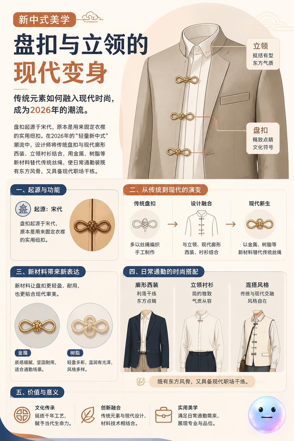 盘扣与立领的现代变身