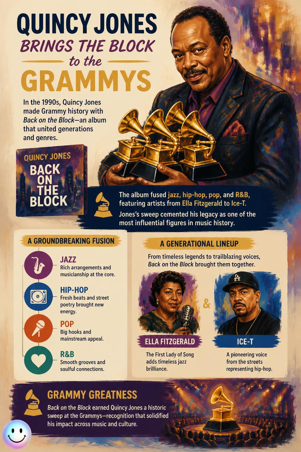 Quincy Jones brings the block to the Grammys