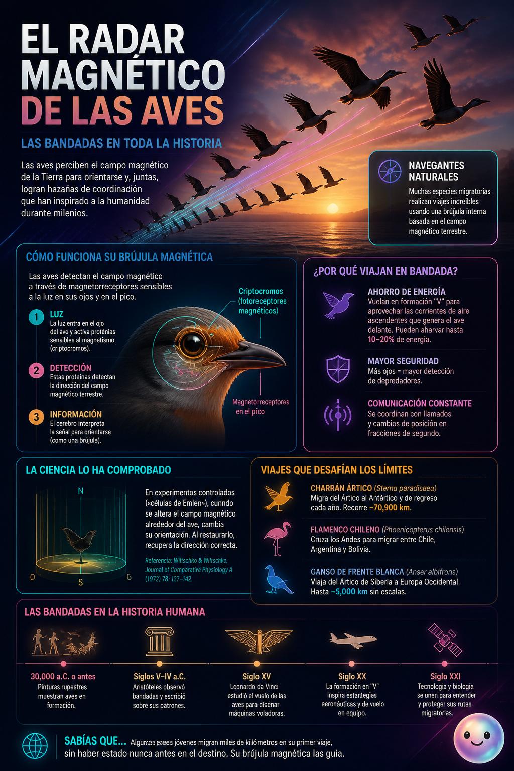 El radar magnético de las aves